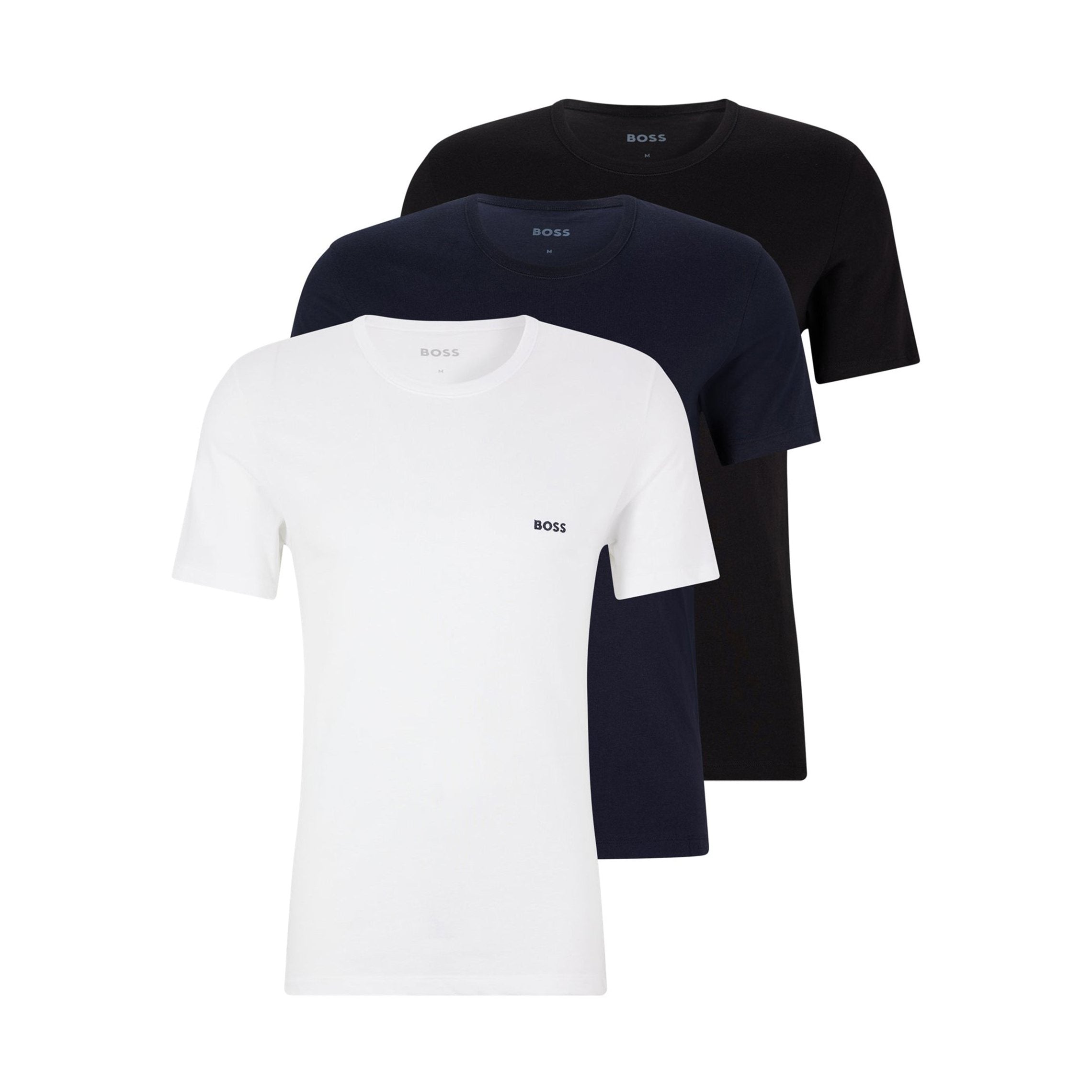 BOSS Tee Shirt RN 3 Pack 50475284 Black White Blue 984 Function18 Restrictedgs