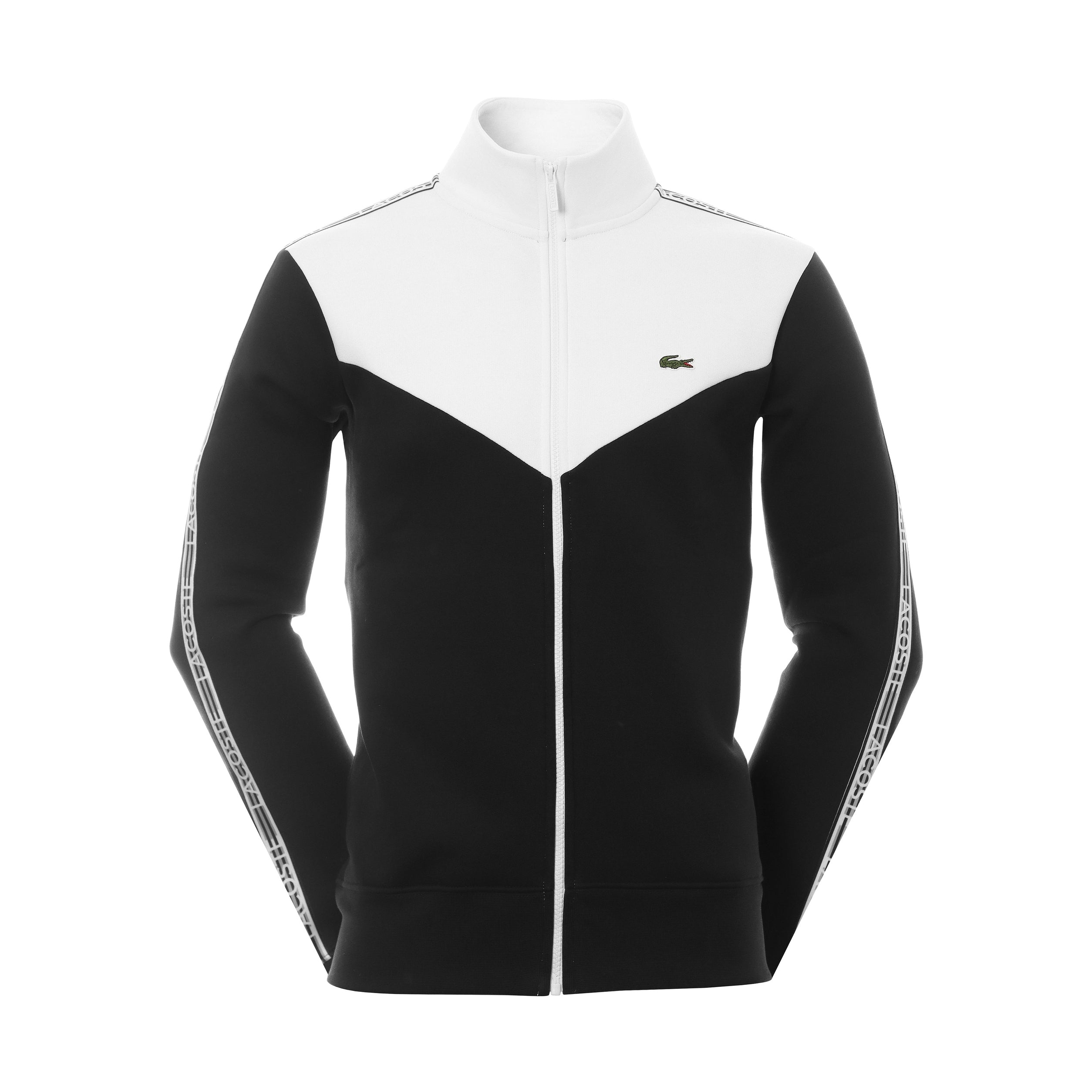 Black sweater with white zipper hotsell