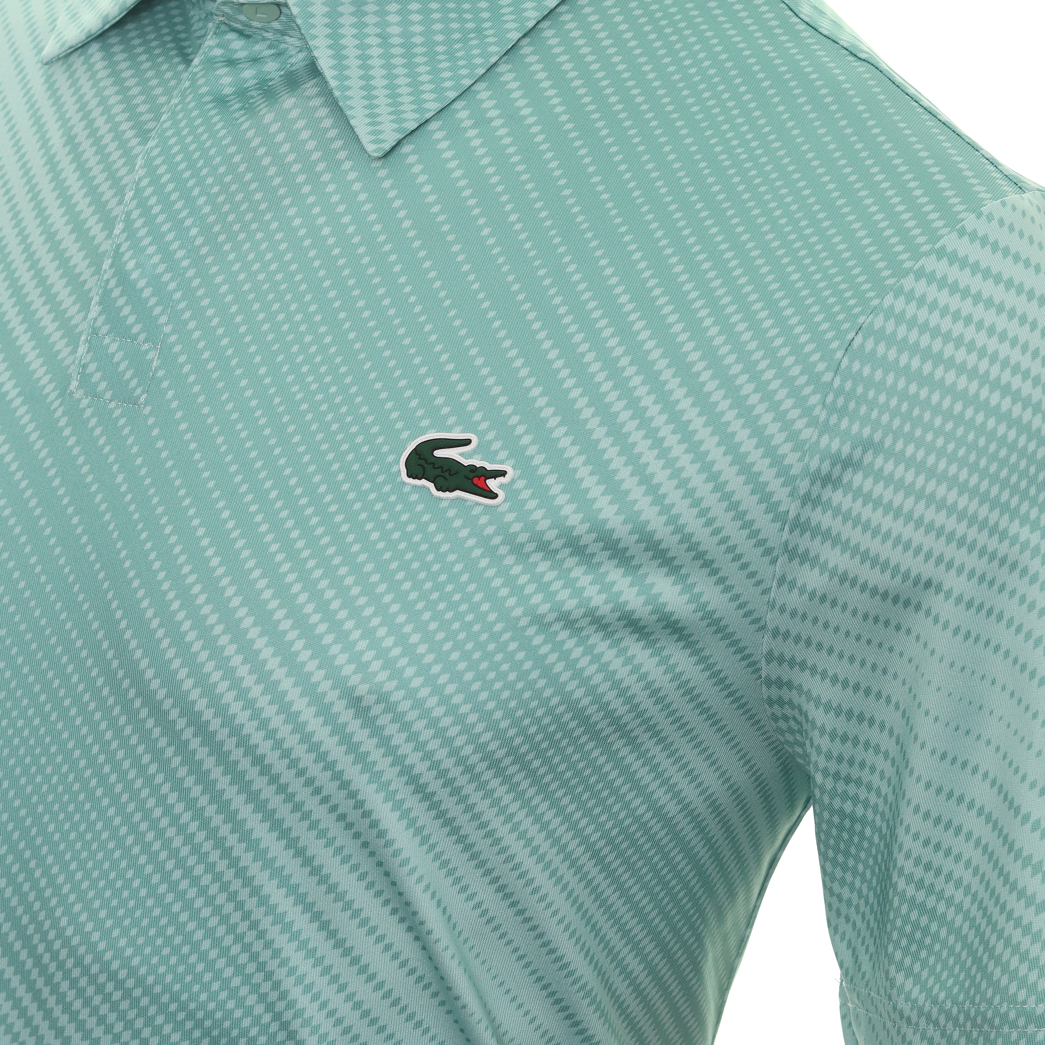 Lacoste defile green gibbed polo Clearance