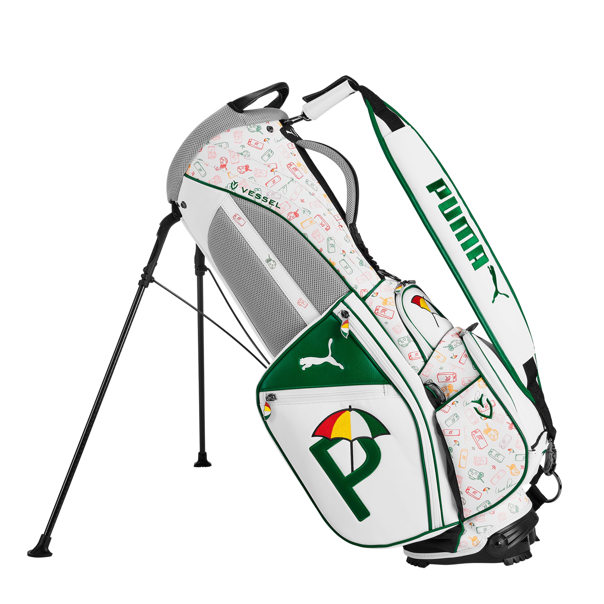 Puma Golf Arnold Palmer LE Tour Stand Bag 079327 White Green 01