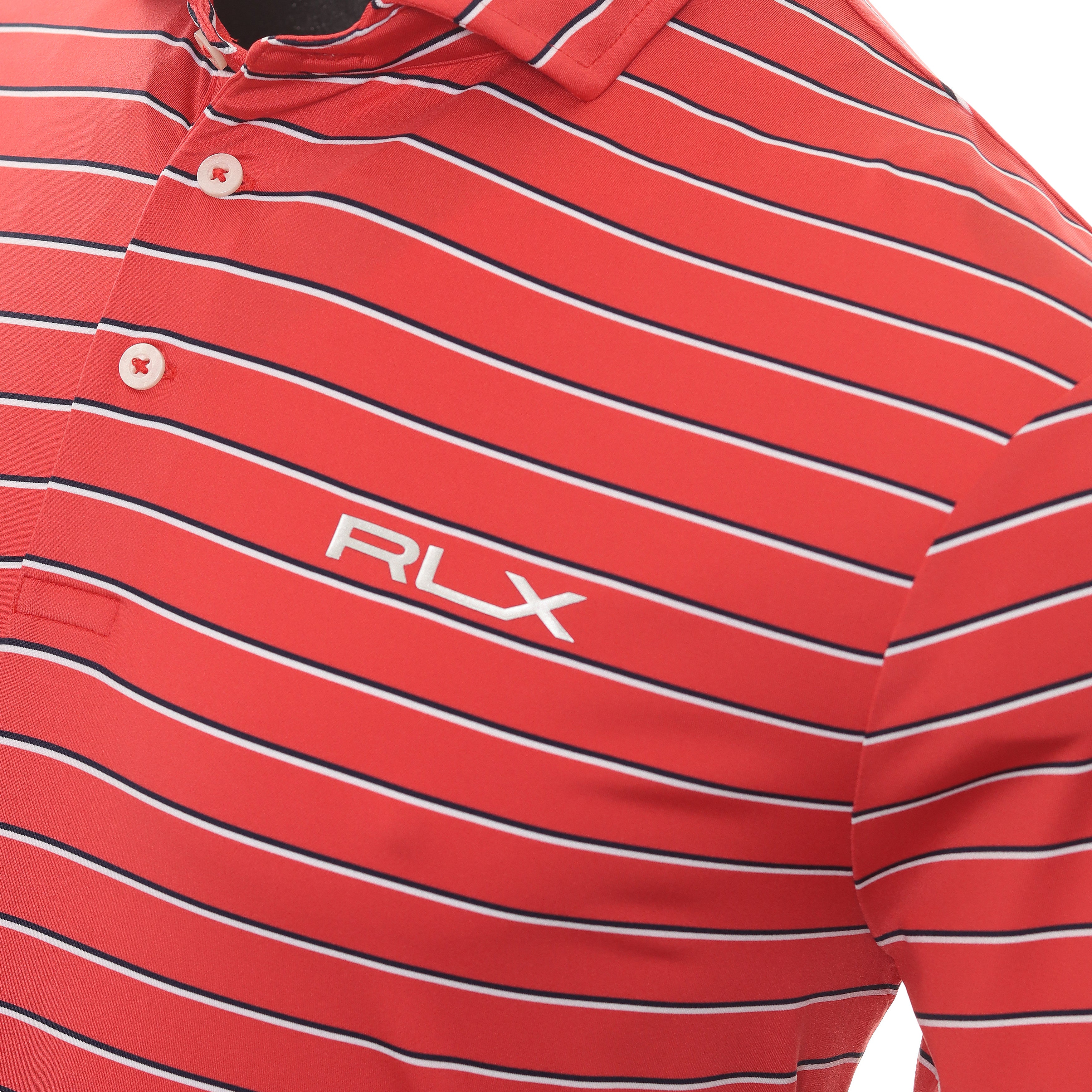 RLX Ralph Lauren Graphic Stripe Print Polo Shirt 785904423 Spring Red rlx-ralph-lauren-graphic-stripe-print-polo-shirt-785904423-spring-red