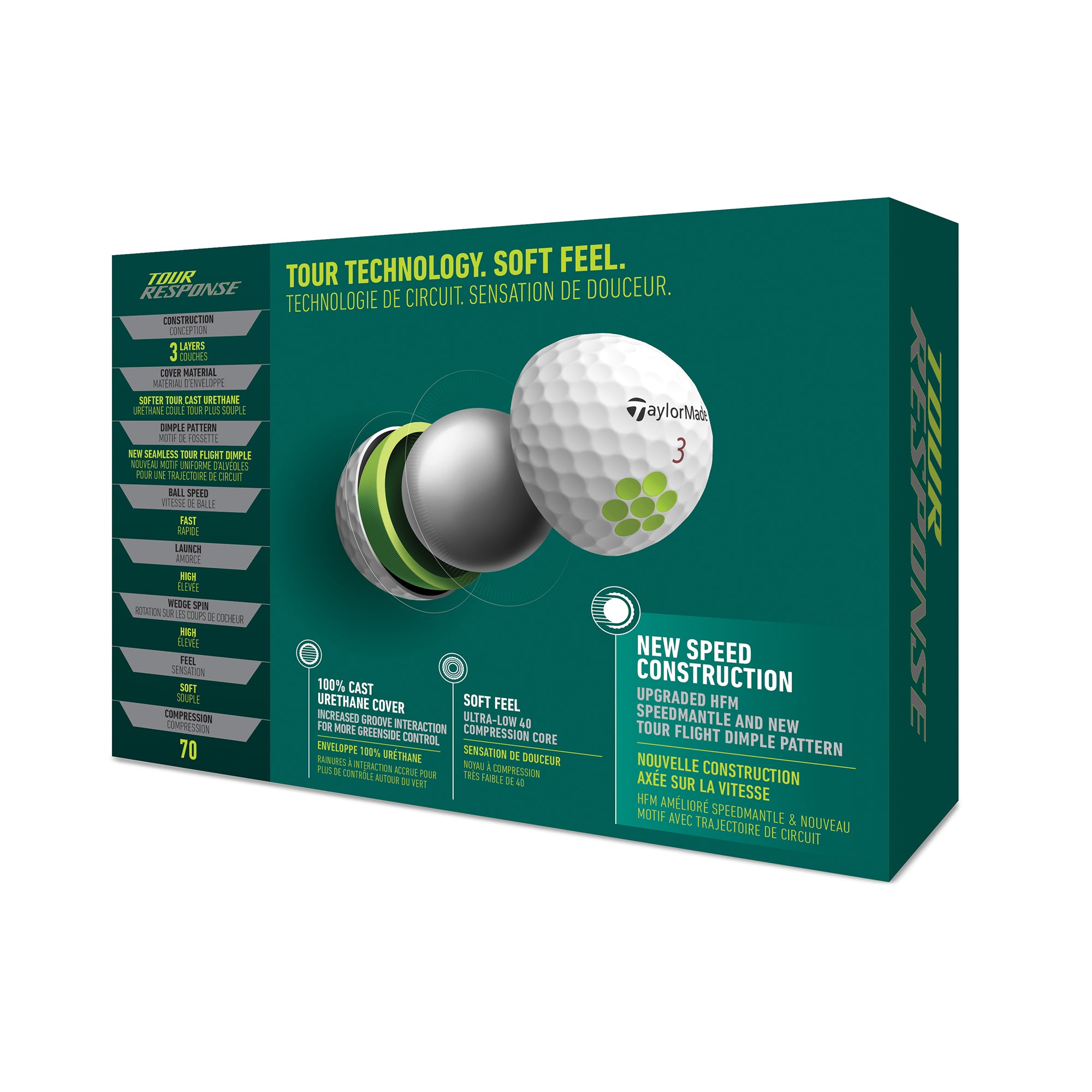 TaylorMade Tour Response Golf Balls - Dozen White N76384 | Function18