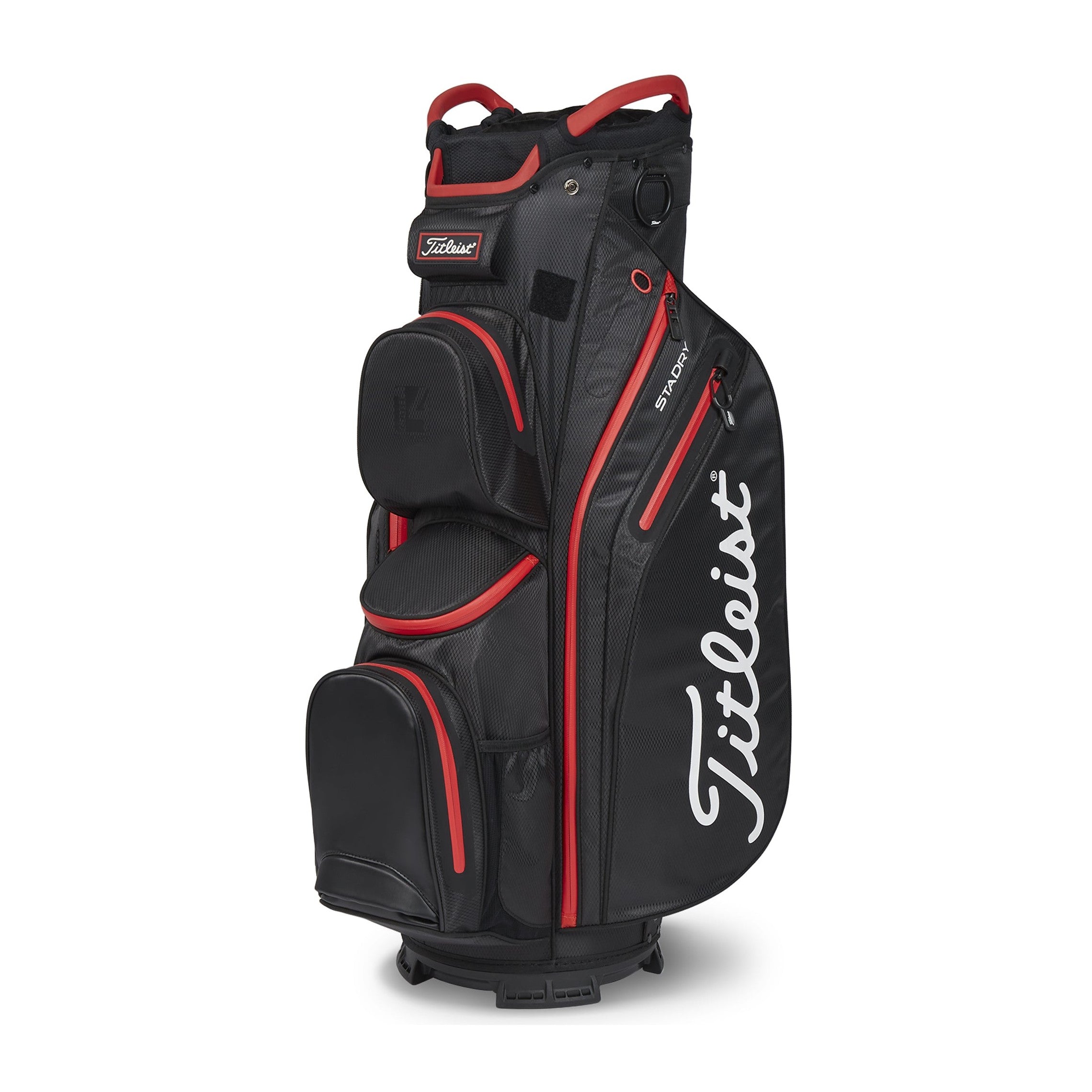 Titleist STADRY14分割カートバッグ 黒/赤 Cart 14 Bag | 14-Way Cart Golf Bag | Titleist