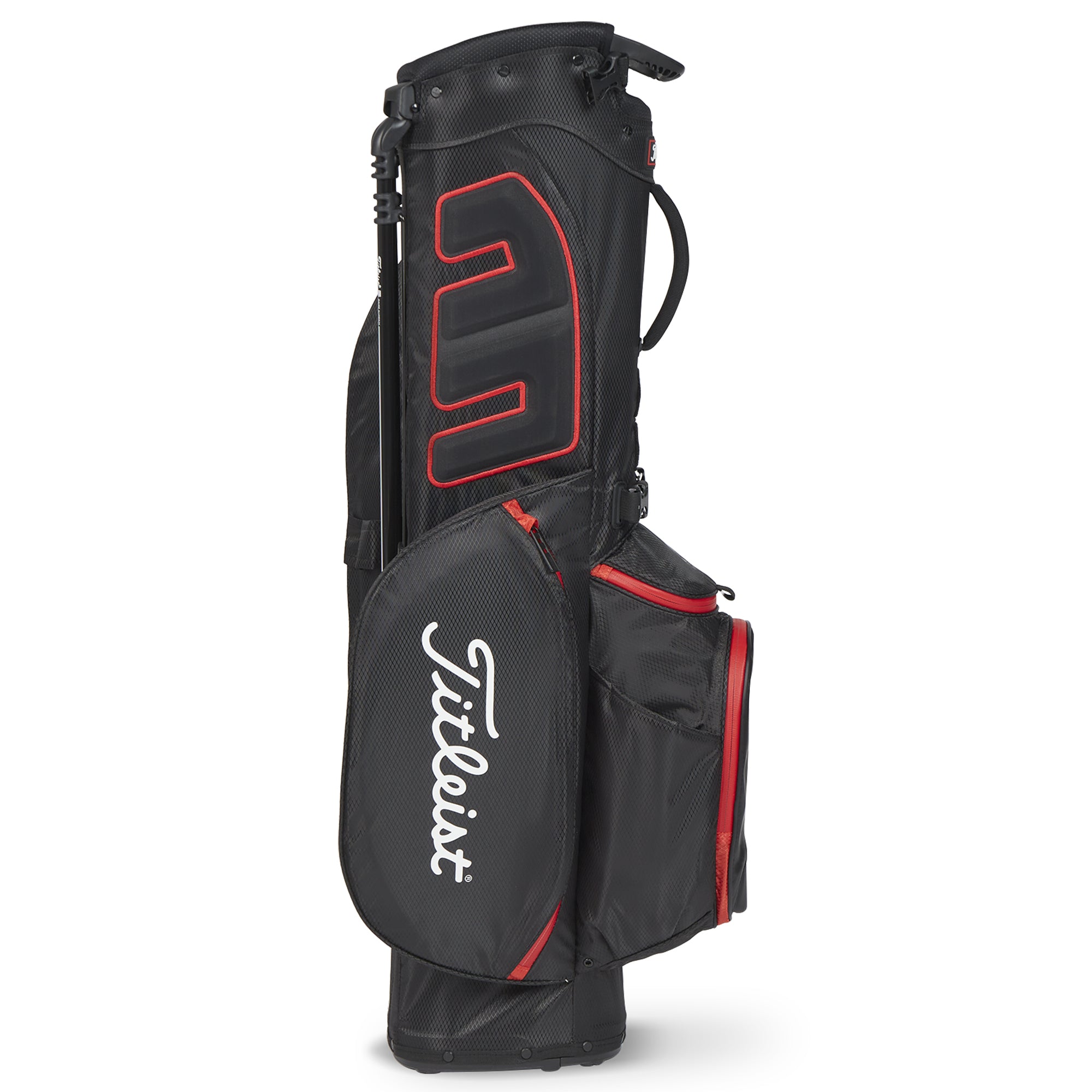 Titleist Players 4 StaDry Stand Golf Bag - Black/Black/Red 006