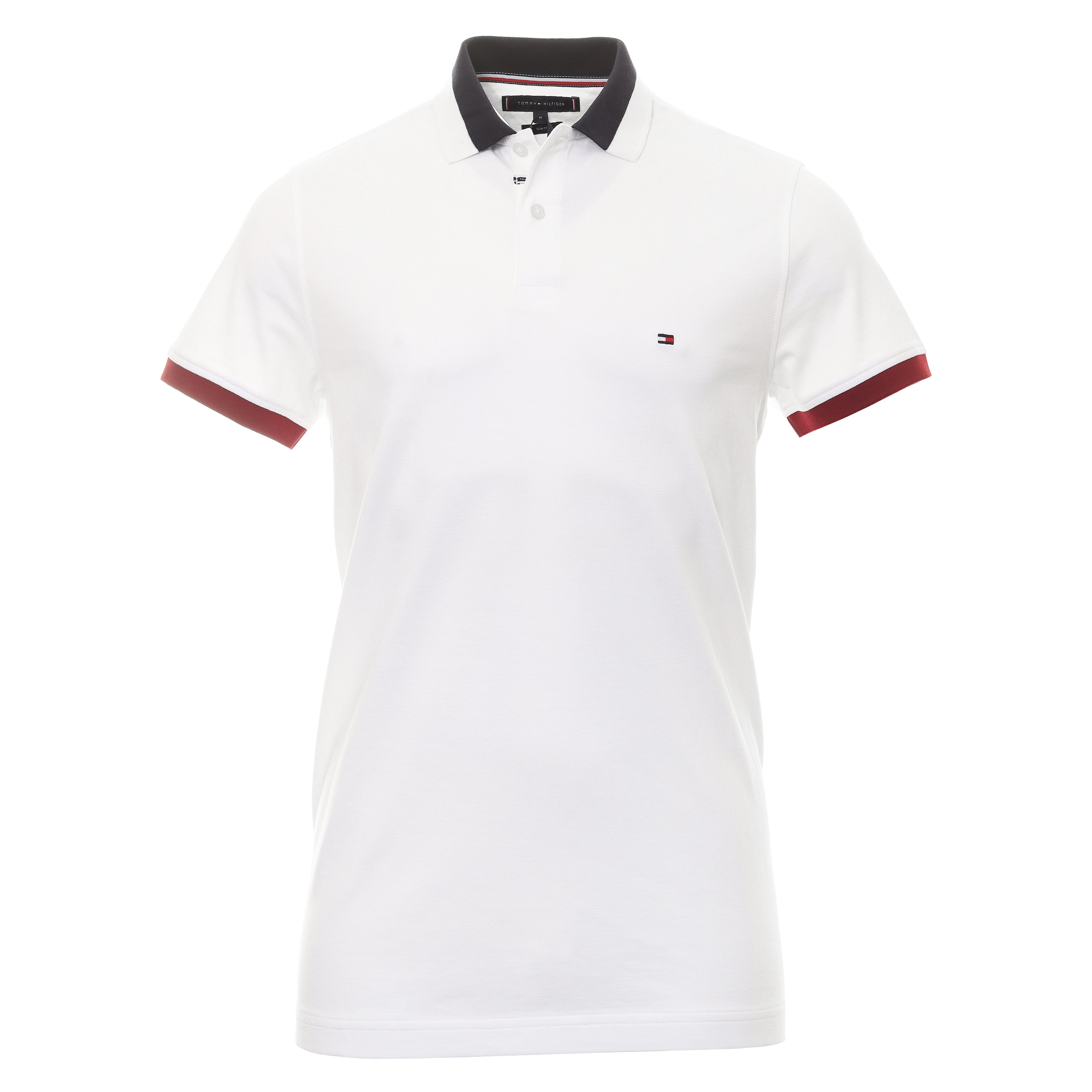Tommy Hilfiger RWB Collar Cuff Block Polo Shirt MW0MW27777 White YBR |  Function18 | Restrictedgs