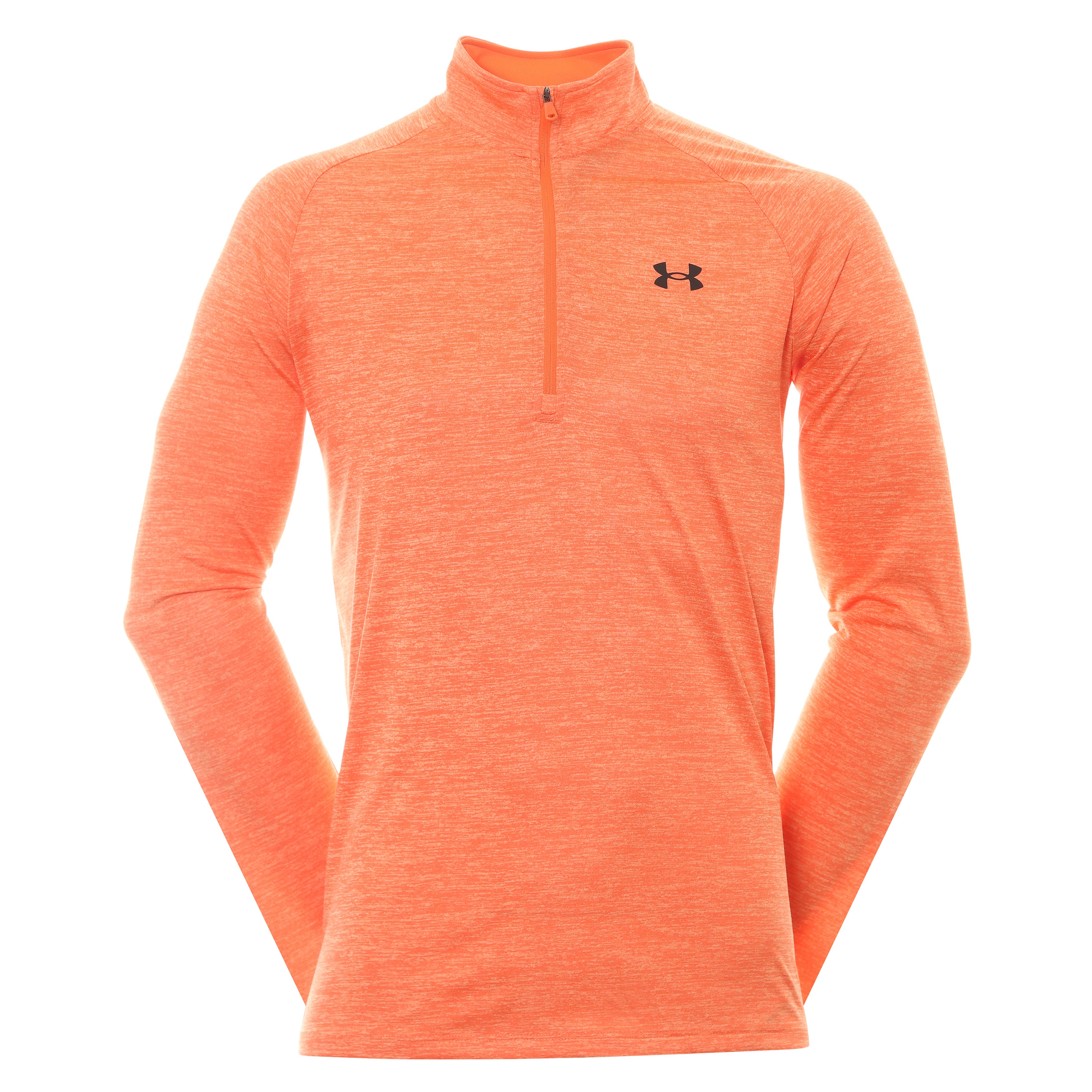 Under Armour Golf UA Tech 2.0 Zip 1328495 Orange Blast Orange Tropic