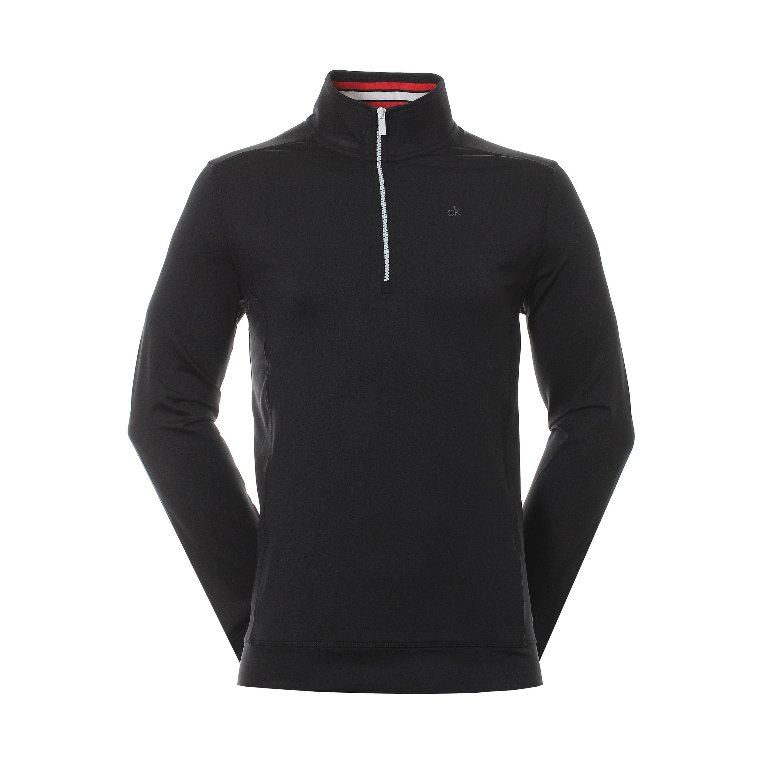 Calvin Klein Golf Orbit Half Zip C9464 Black Red Function18