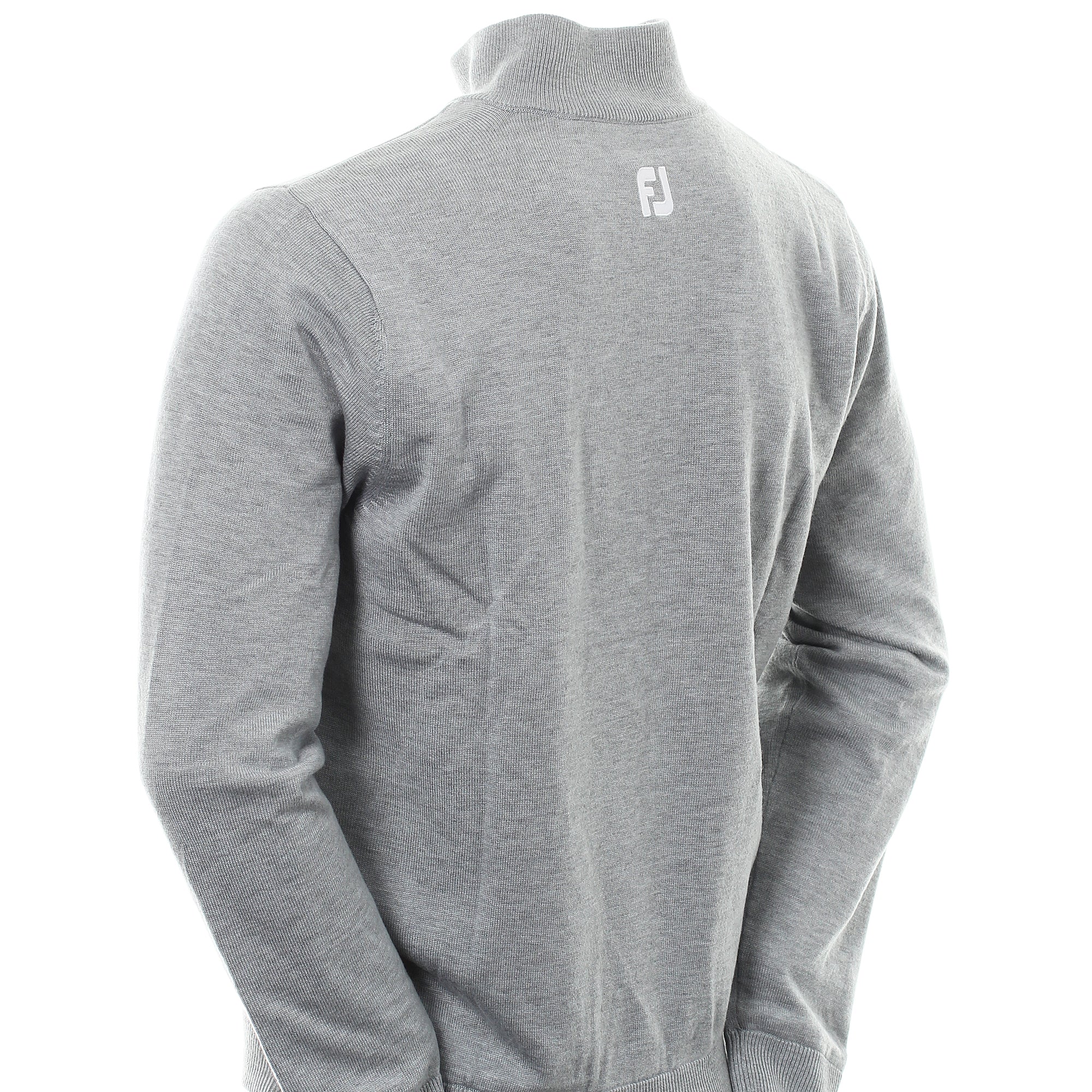 FootJoy Wool Blend Lined 1/2 Zip Sweater Heather Grey 90211