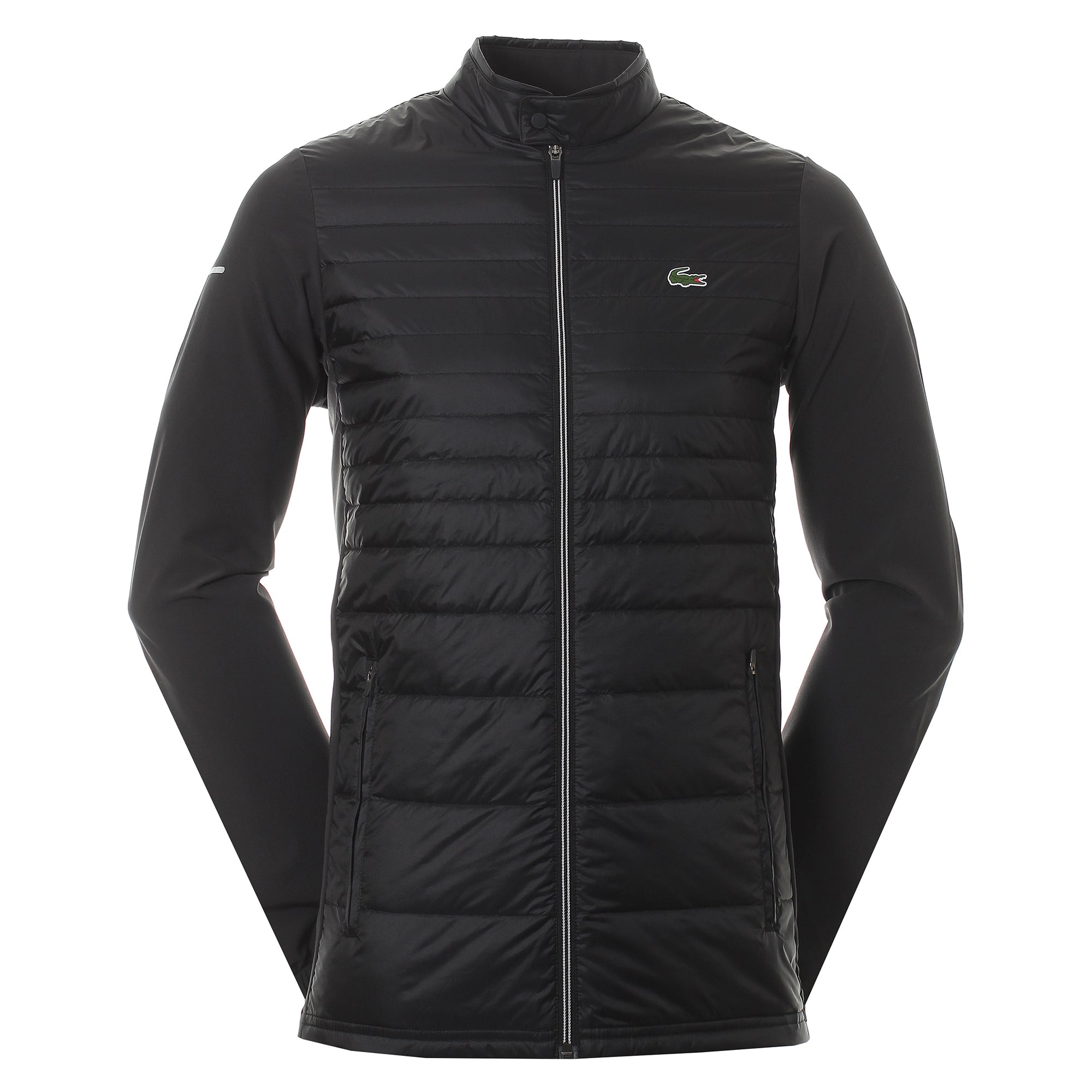 Lacoste Quilted Full Zip Jacket BH0081 Black 8VM Function18