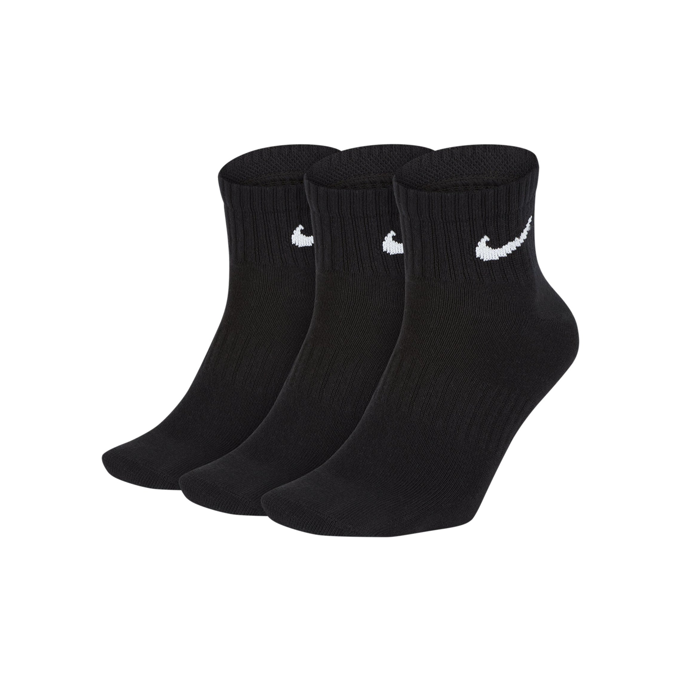 Nike Golf Everyday Lightweight Ankle Socks 3 Pair SX7677 Black 010 Function18