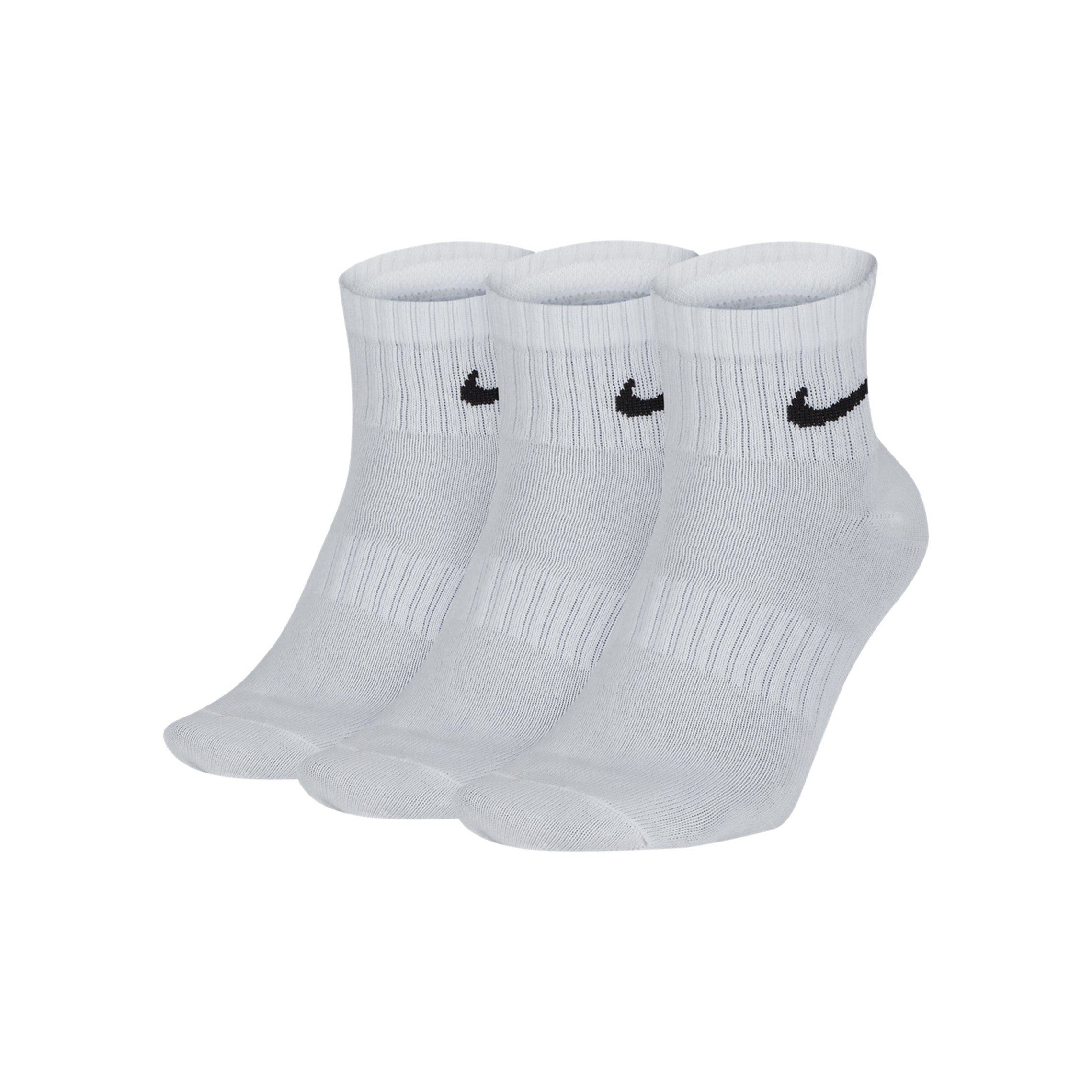 Nike Golf Everyday Lightweight Ankle Socks 3 Pair SX7677 White 100 Function18