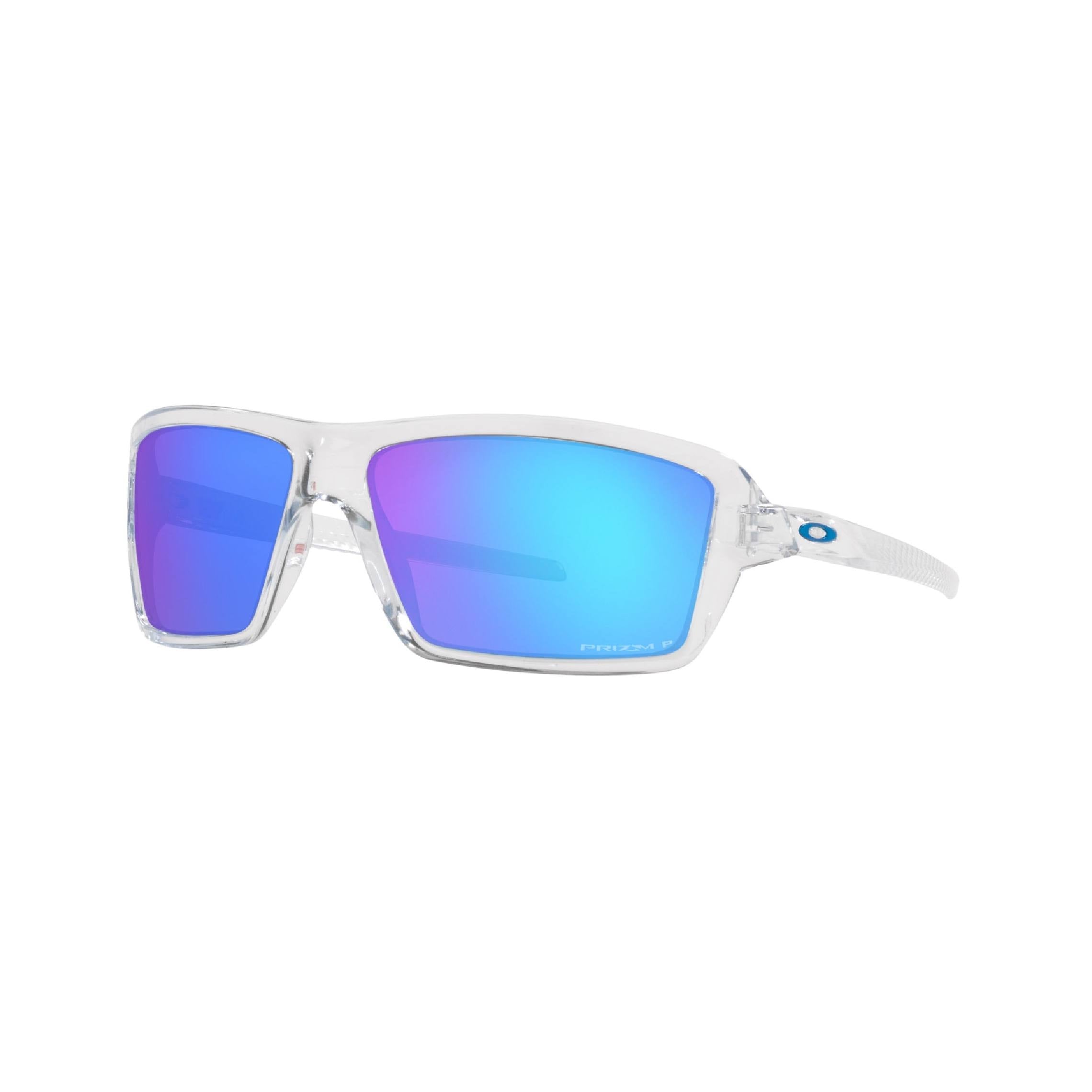 Oakley Cables Sunglasses Polished Clear Prizm Sapphire Polarized