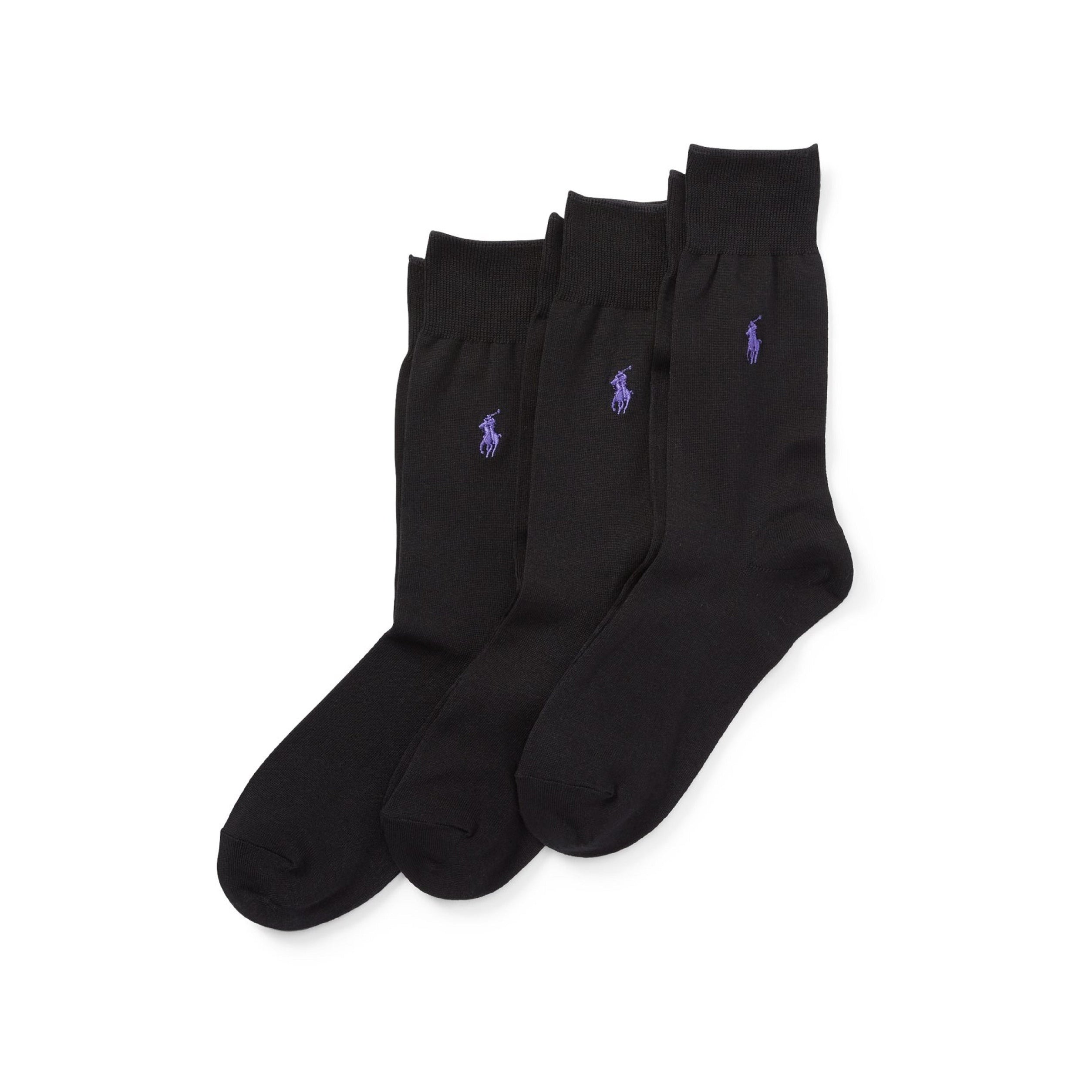 Polo Ralph Lauren Cotton Socks 3 Pack 449653635 Black 005 Function18