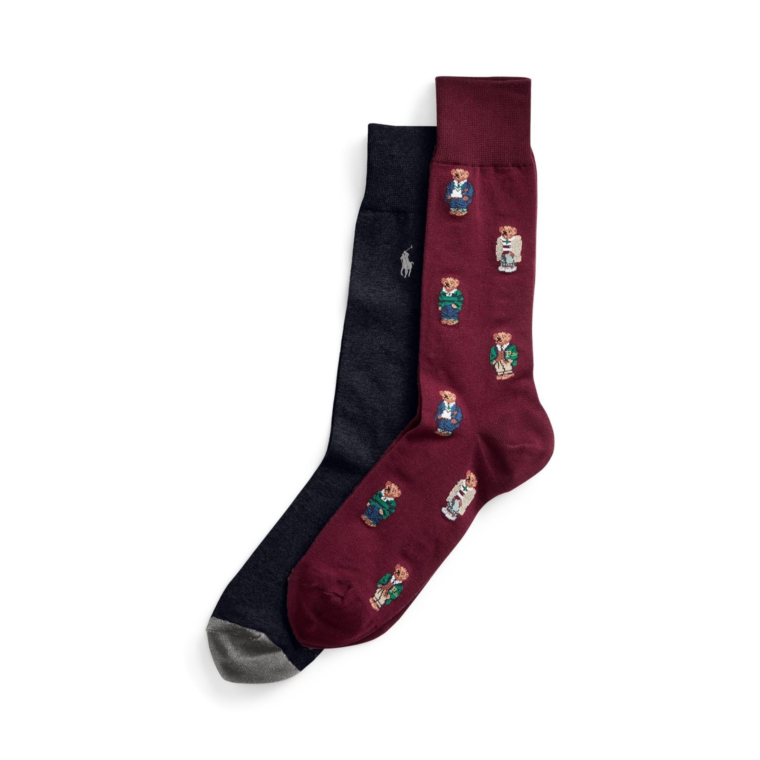 Polo Ralph Lauren Bear Quad Crew Socks 2 Pack 449767219 Classic