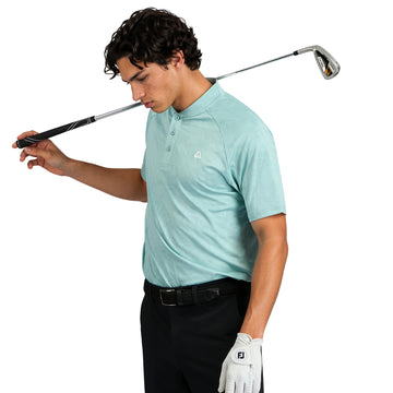 ATSG Orbit Texture Grandad Golf Polo Shirt