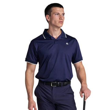 ATSG Tipped V Collar Golf Polo Shirt