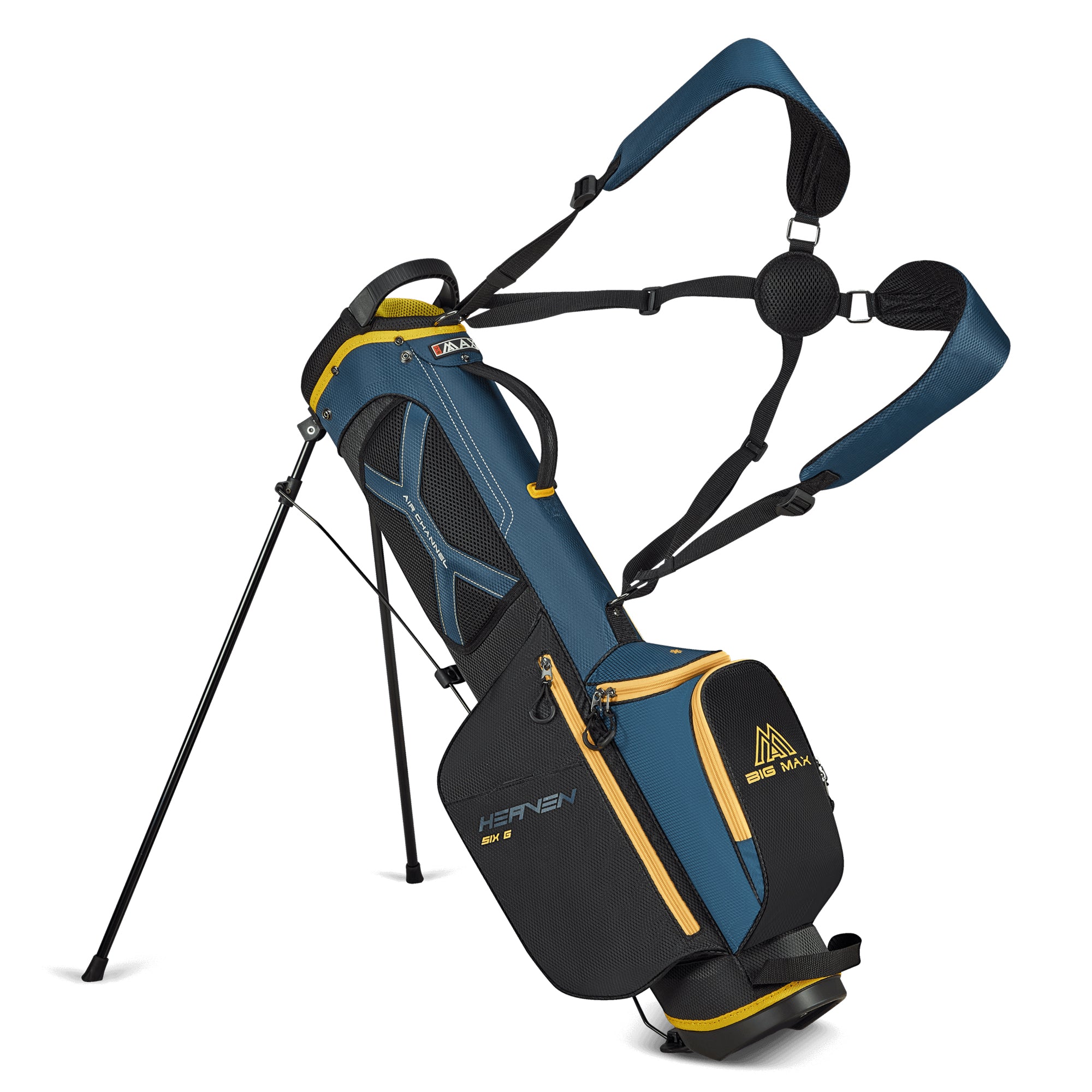 Big Max Heaven Six G Golf Stand Bag - LG1908-NAV/BLK/RAY - Navy Black ...