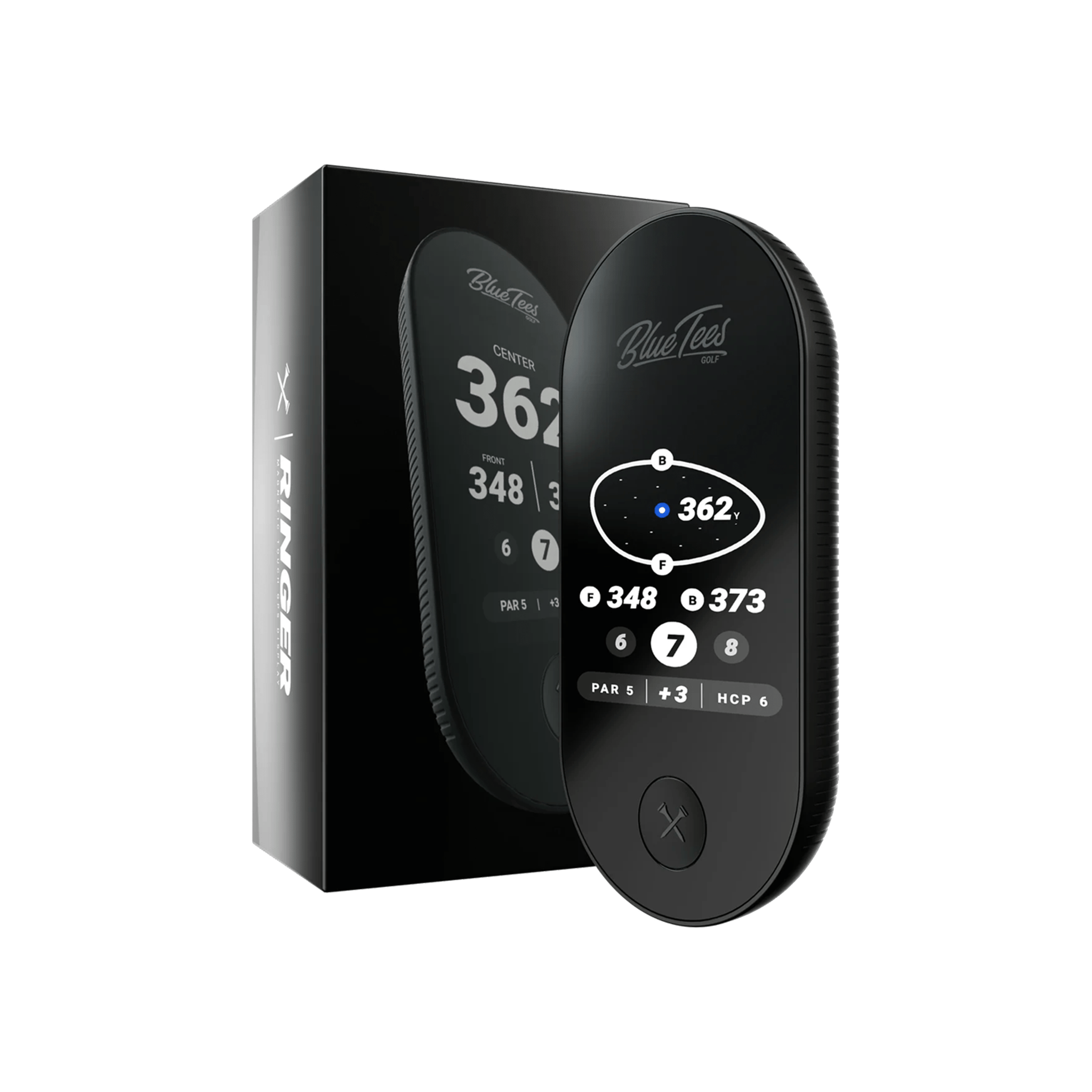 Blue Tees Golf Ringer GPS Handheld Black