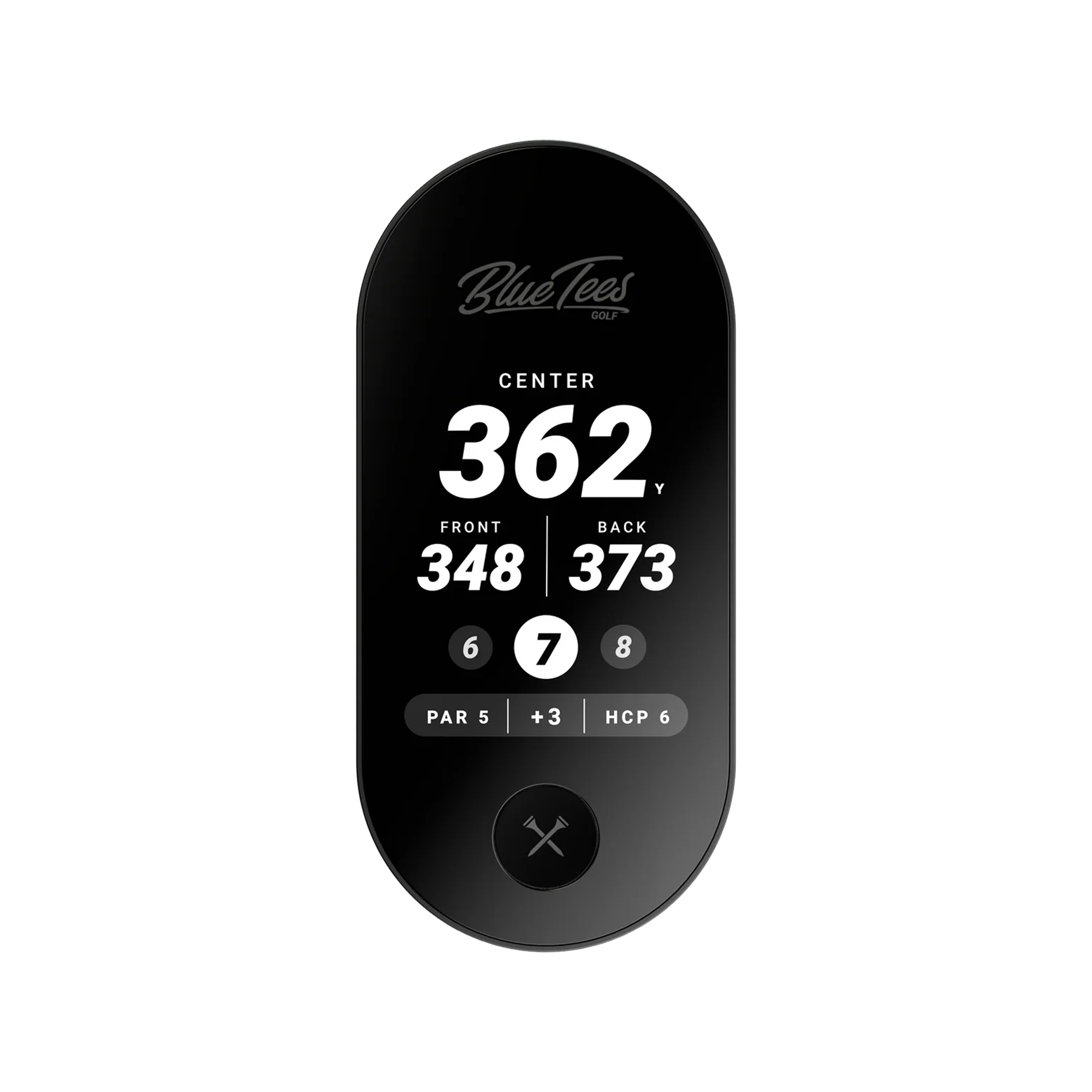 Blue Tees Golf Ringer GPS Handheld Black