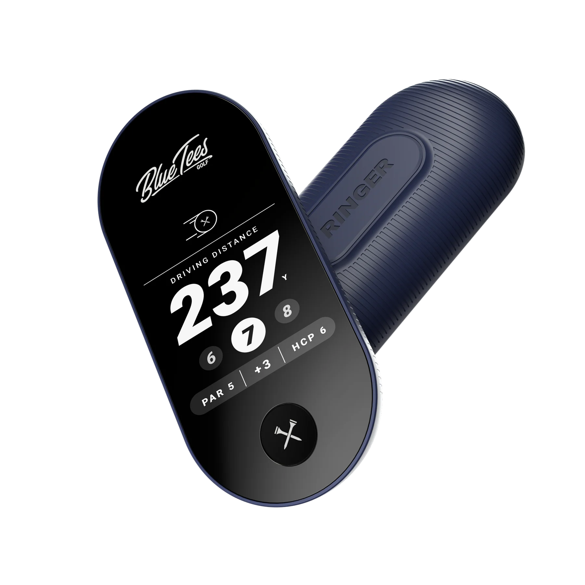 Blue Tees Golf Ringer GPS Handheld Navy