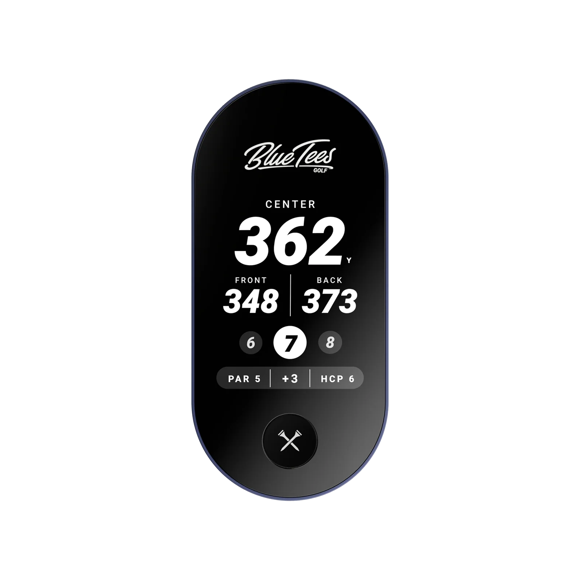 Blue Tees Golf Ringer GPS Handheld Navy