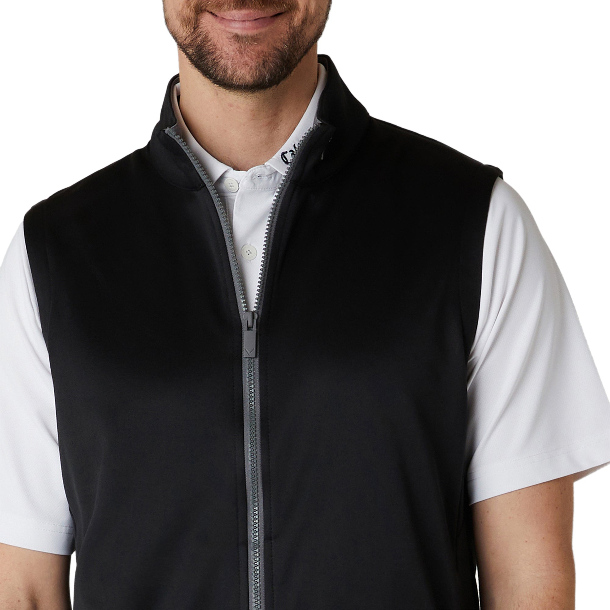 Callaway Golf 3 Chev Full Zip Vest Caviar 002