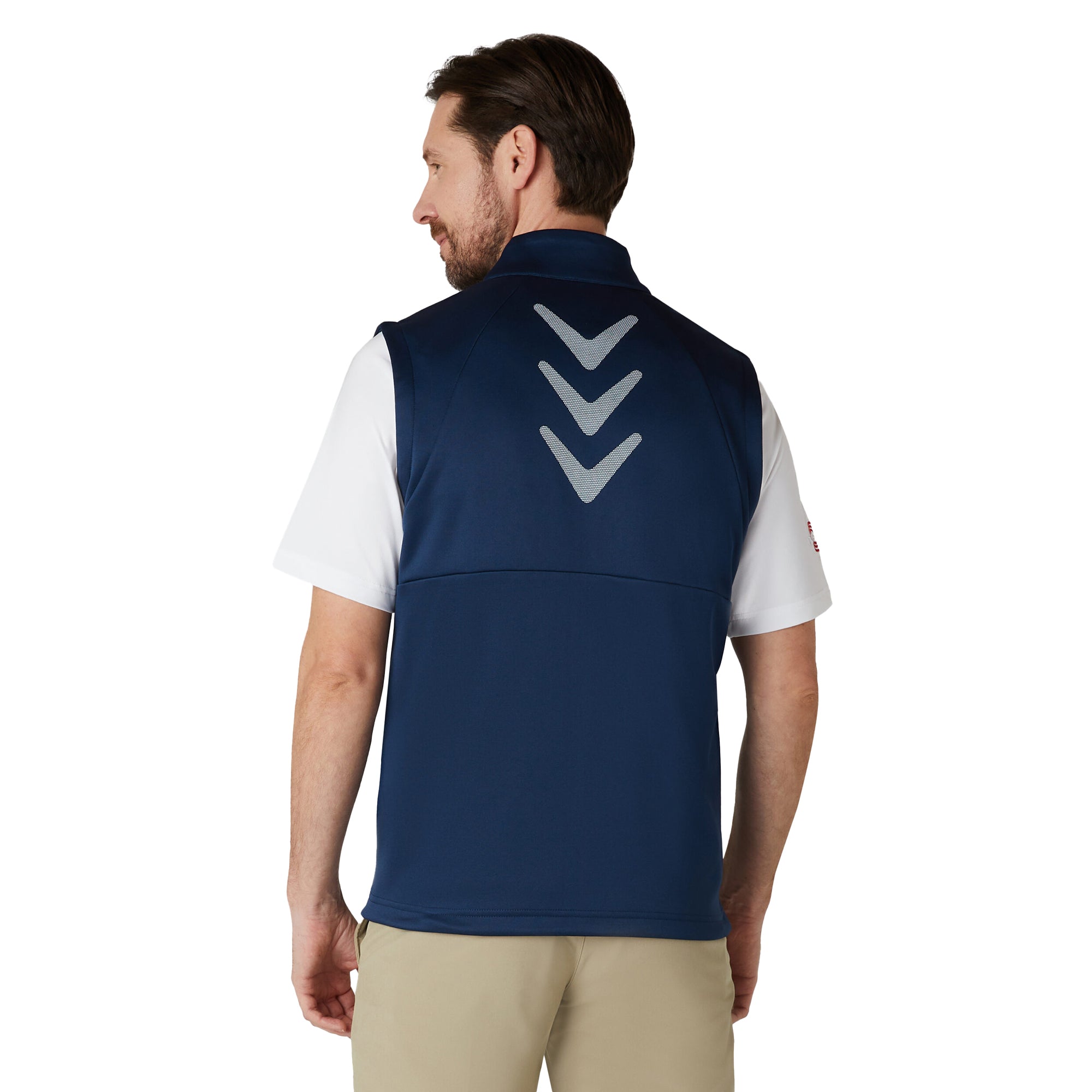 Callaway Golf 3 Chev Full Zip Vest Peacoat 410