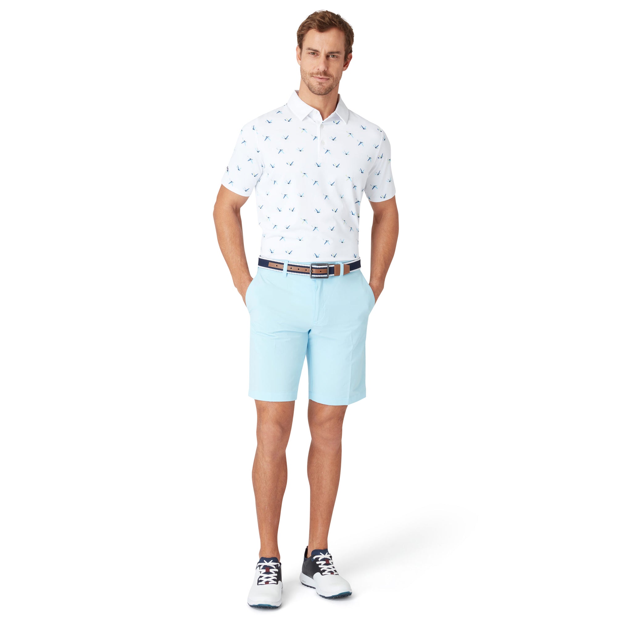 Callaway Golf All Over Birdie Polo Shirt Bright White 100
