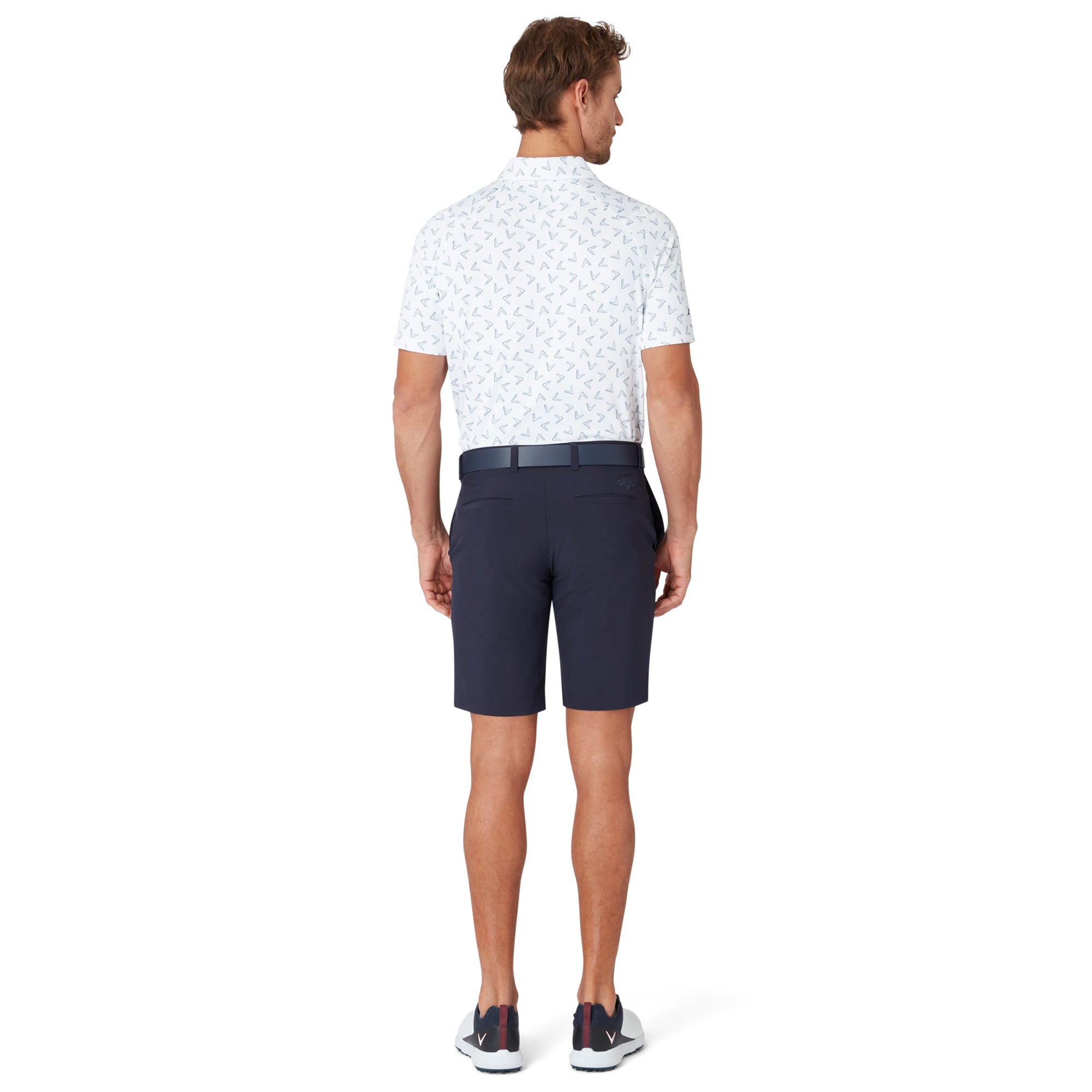 Callaway Golf All Over Large Chev Print Shirt Bright White 100