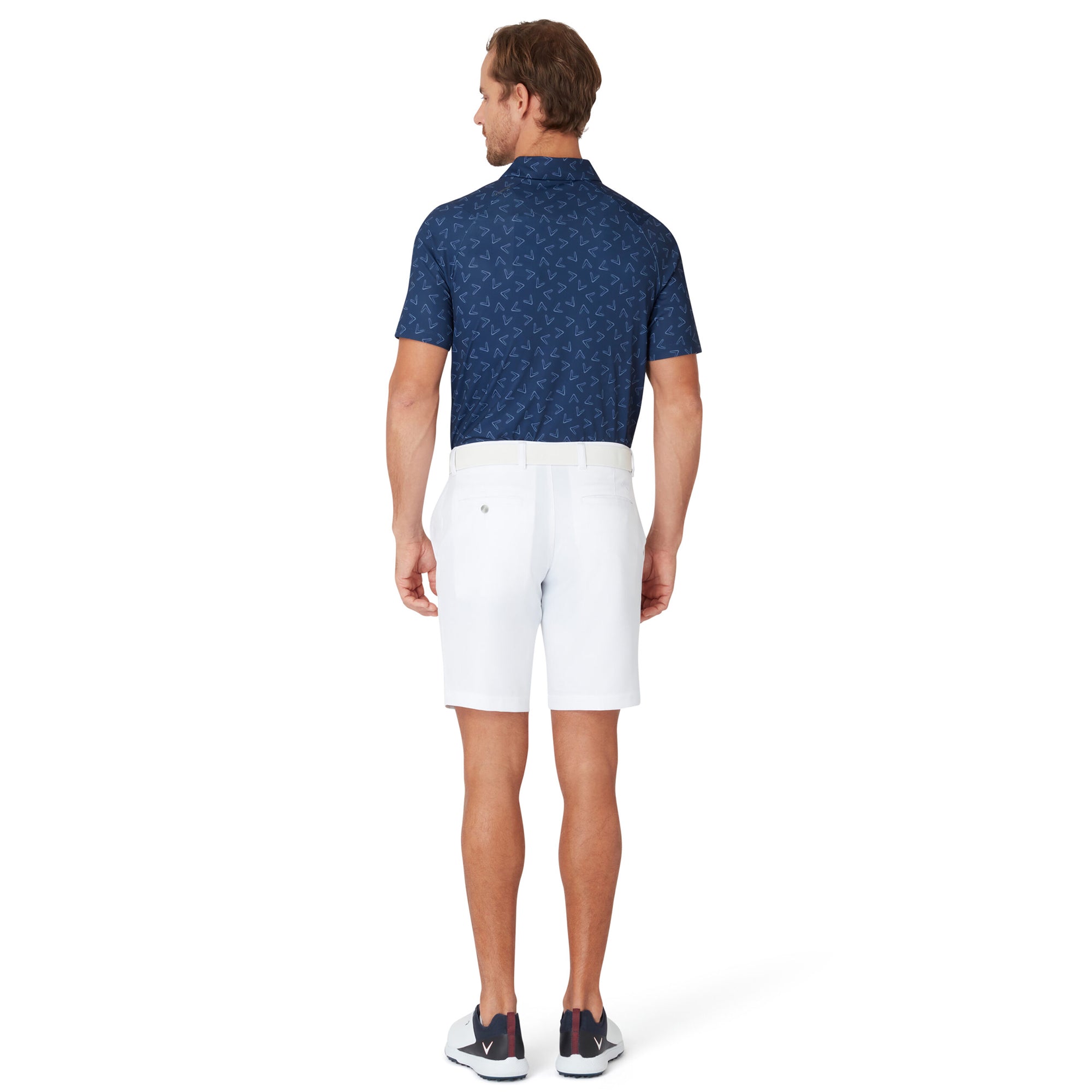 Callaway Golf All Over Large Chev Print Shirt Peacoat 410