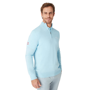 Callaway Golf Blended Merino 1/4 Zip Sweater Arctic Paradise 464