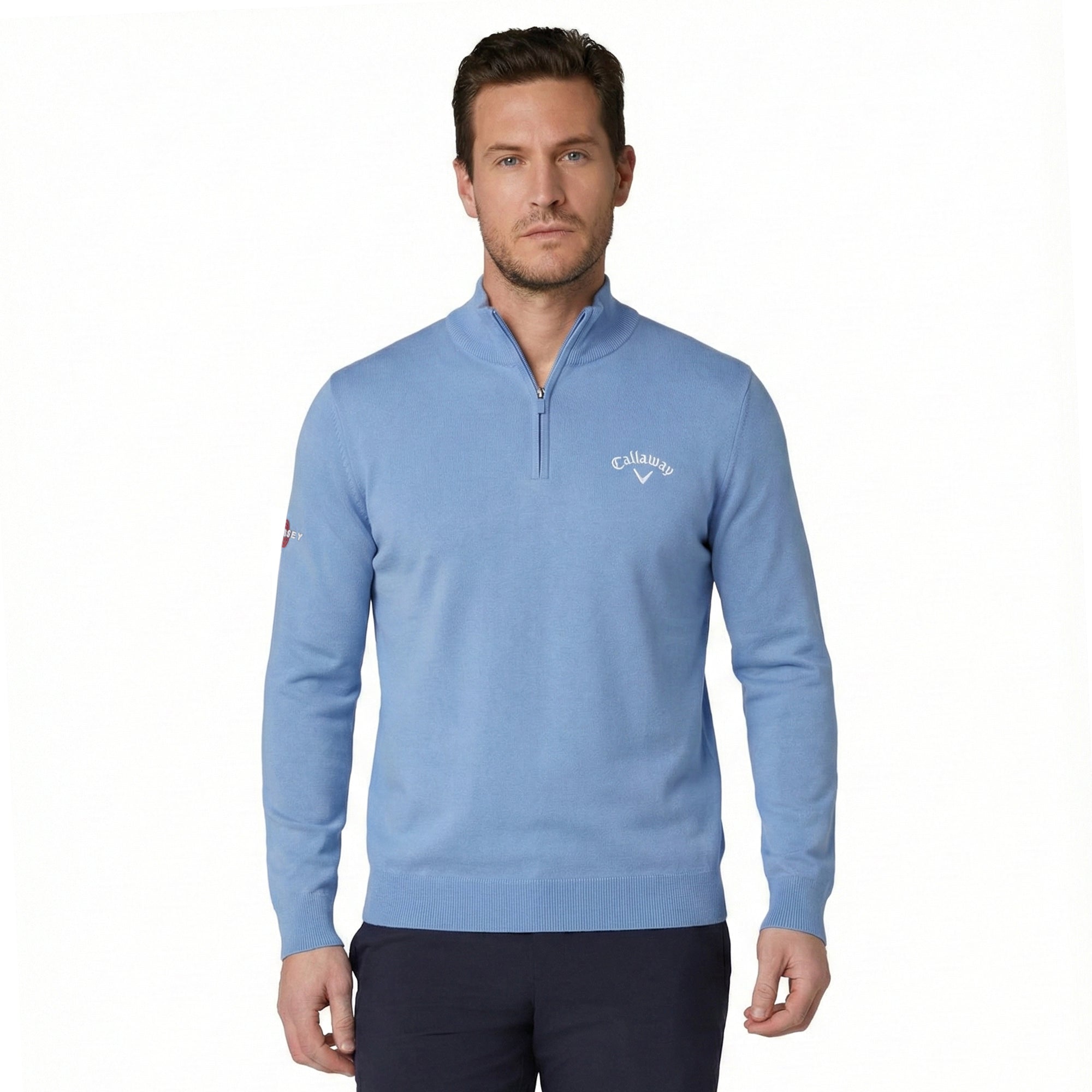 Callaway Golf Blended Merino 1/4 Zip Sweater - Mesa Rose 691