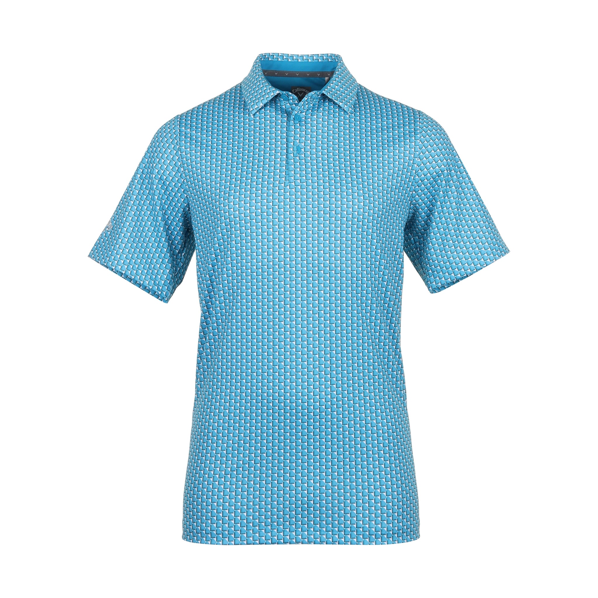 Callaway Golf Chev Geo Print Shirt CGKFE050 Hawaiian Surf 448 Function18