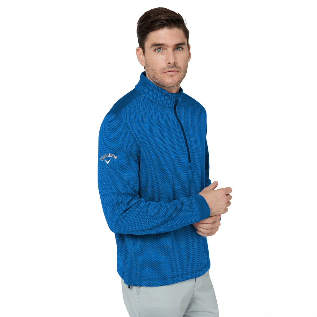 Callaway Golf Hex Fleece 1/4 Zip Galaxy Blue Heather 448