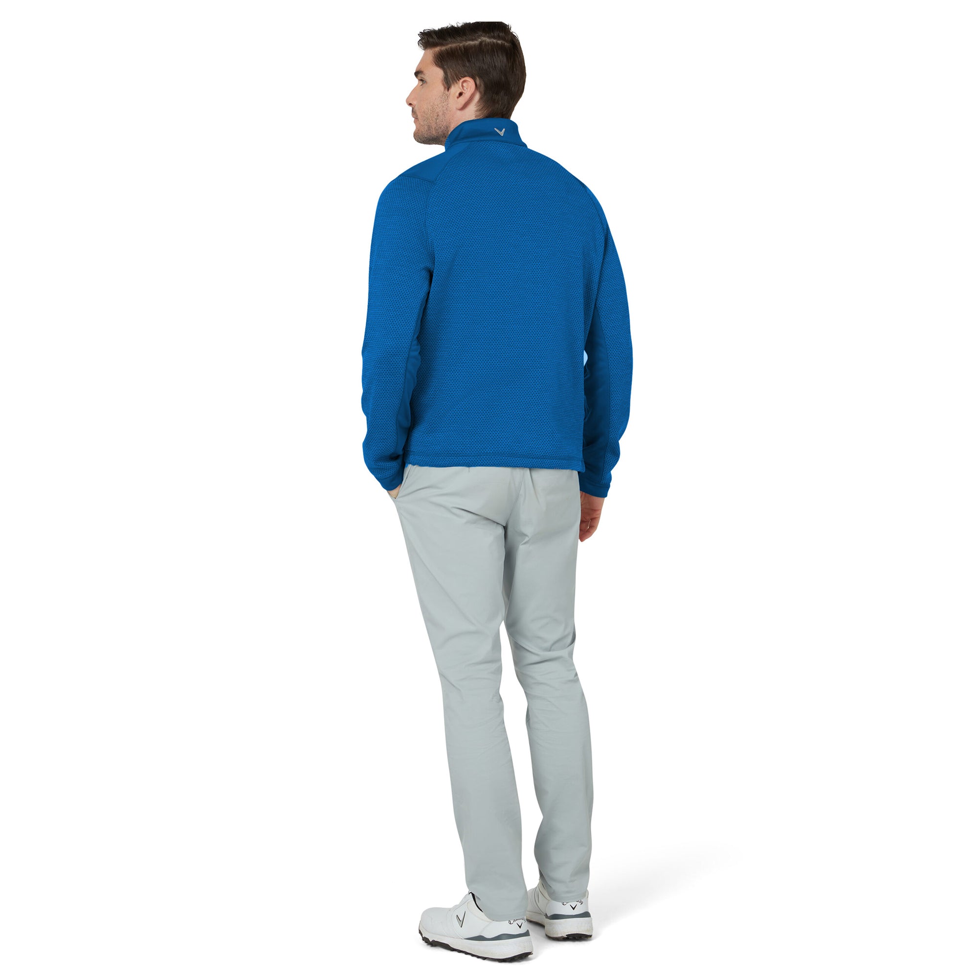 Callaway Golf Hex Fleece 1/4 Zip Galaxy Blue Heather 448