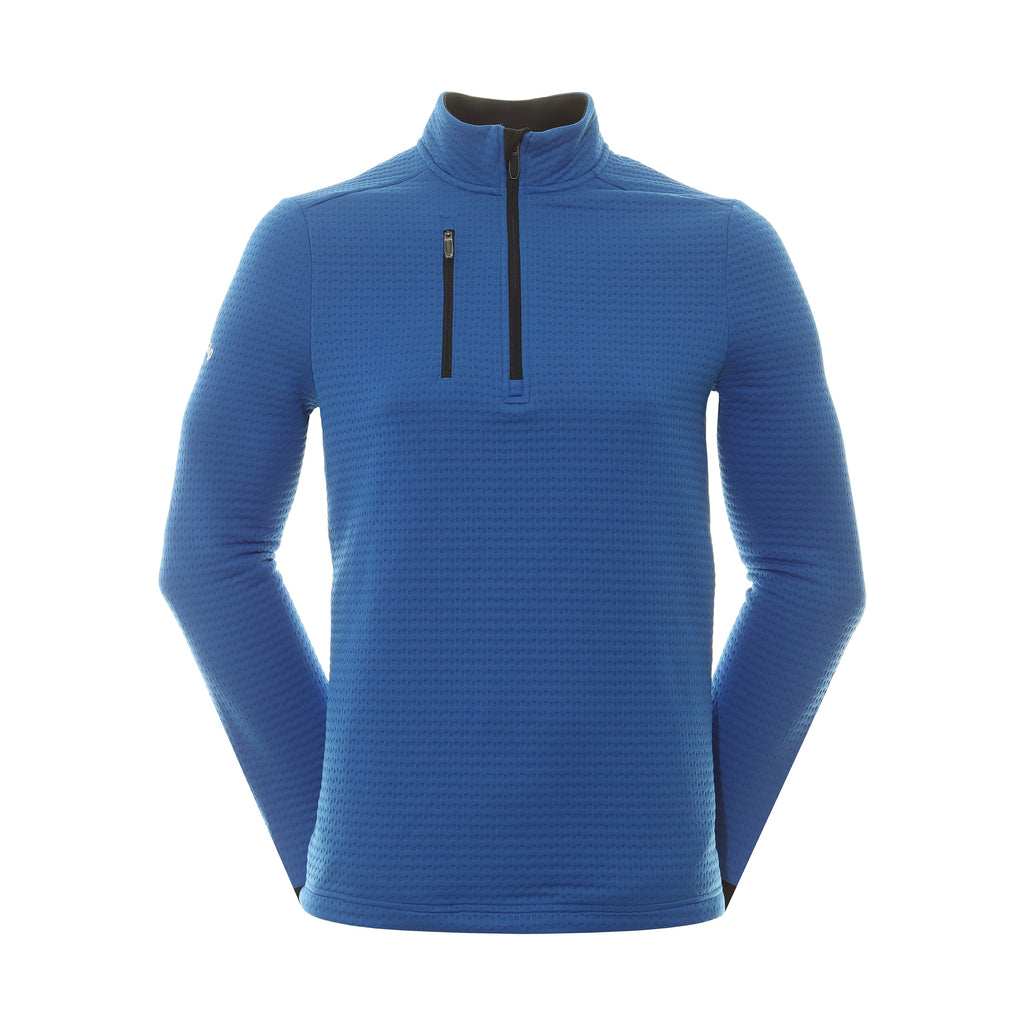 Callaway Golf Midweight Textured Fleece 1 4 Zip CGKFD038 Lapis Blue 420 Function18