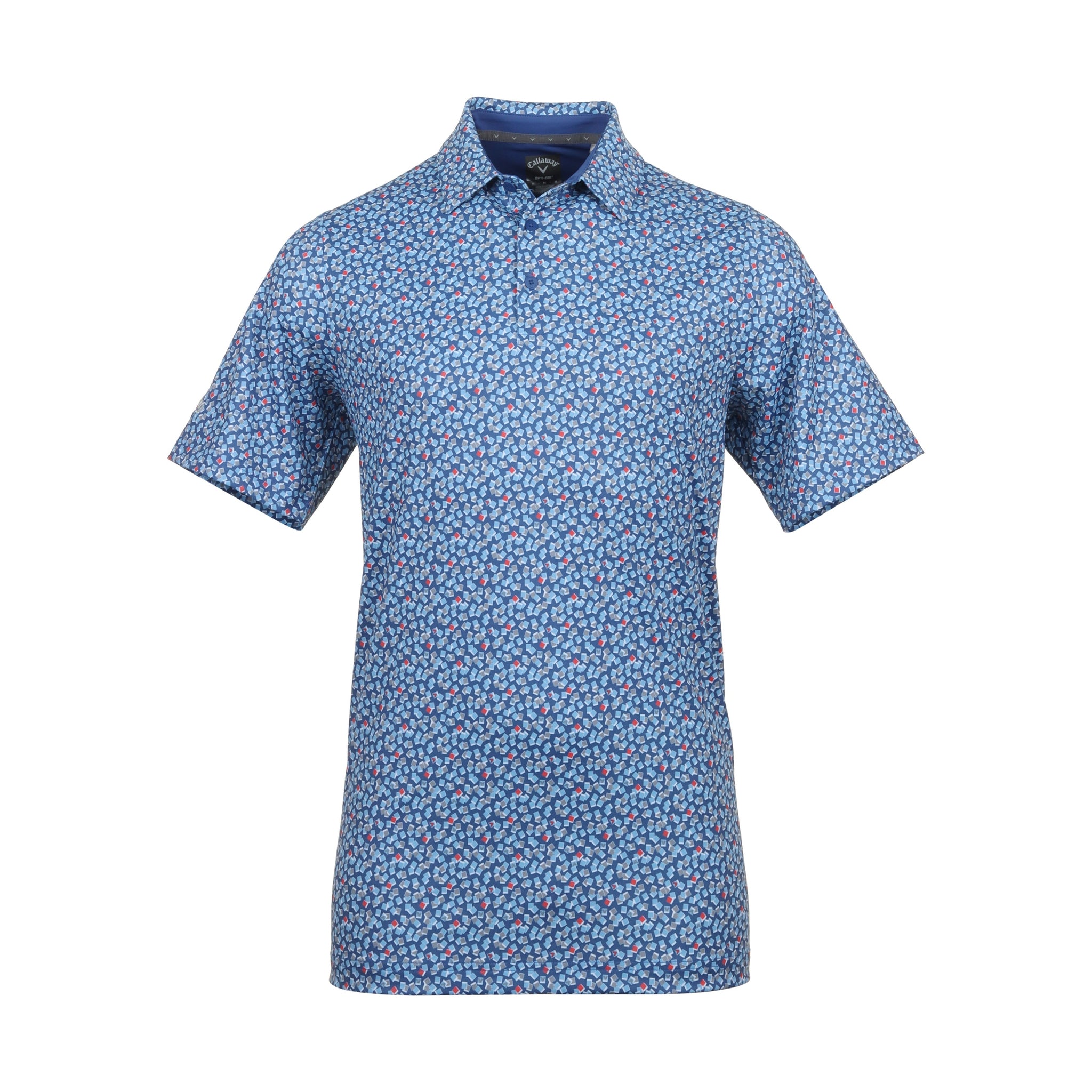 Callaway Golf Polaroid Confetti Print Shirt Galaxy Blue 402