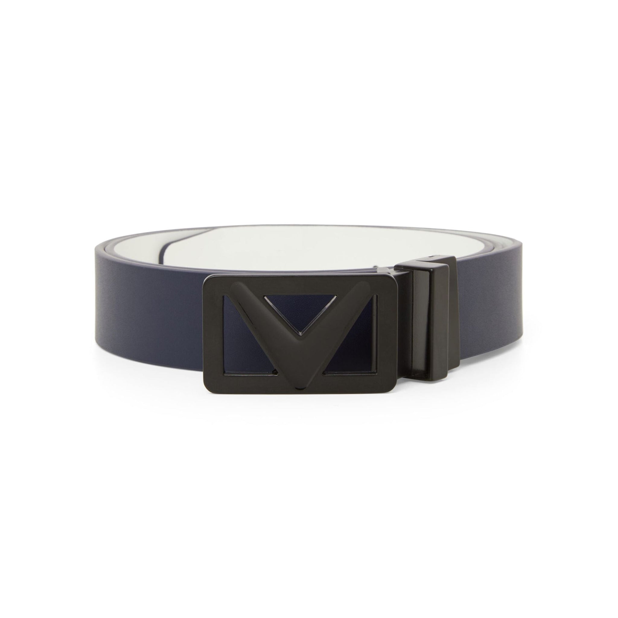 Callaway Golf Reversible Leather Belt Peacoat/White 410