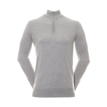 Callaway Golf Ribbed Merino 1/4 Zip Sweater Pearl Blue 050