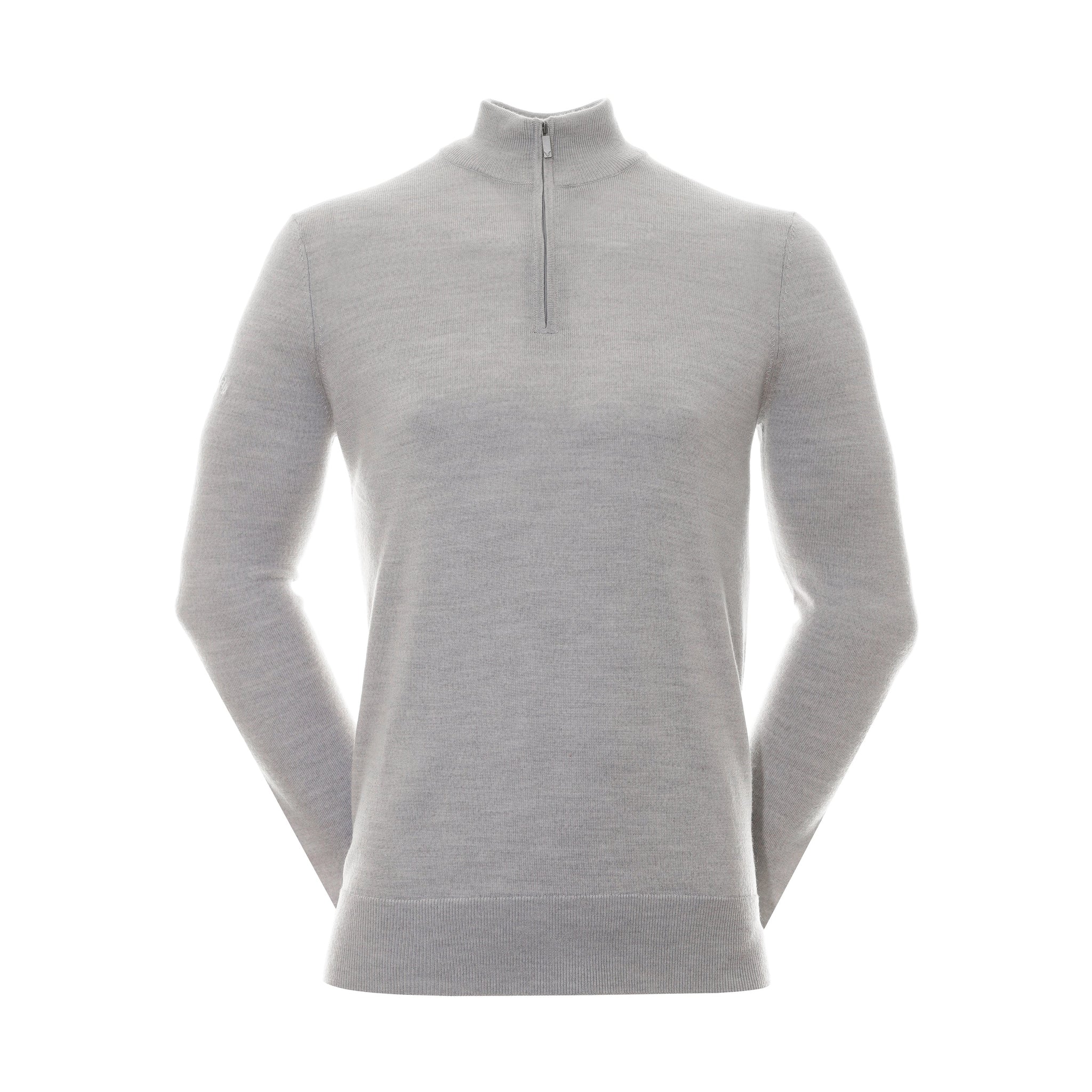 Callaway Golf Ribbed Merino 1/4 Zip Sweater Pearl Blue 050