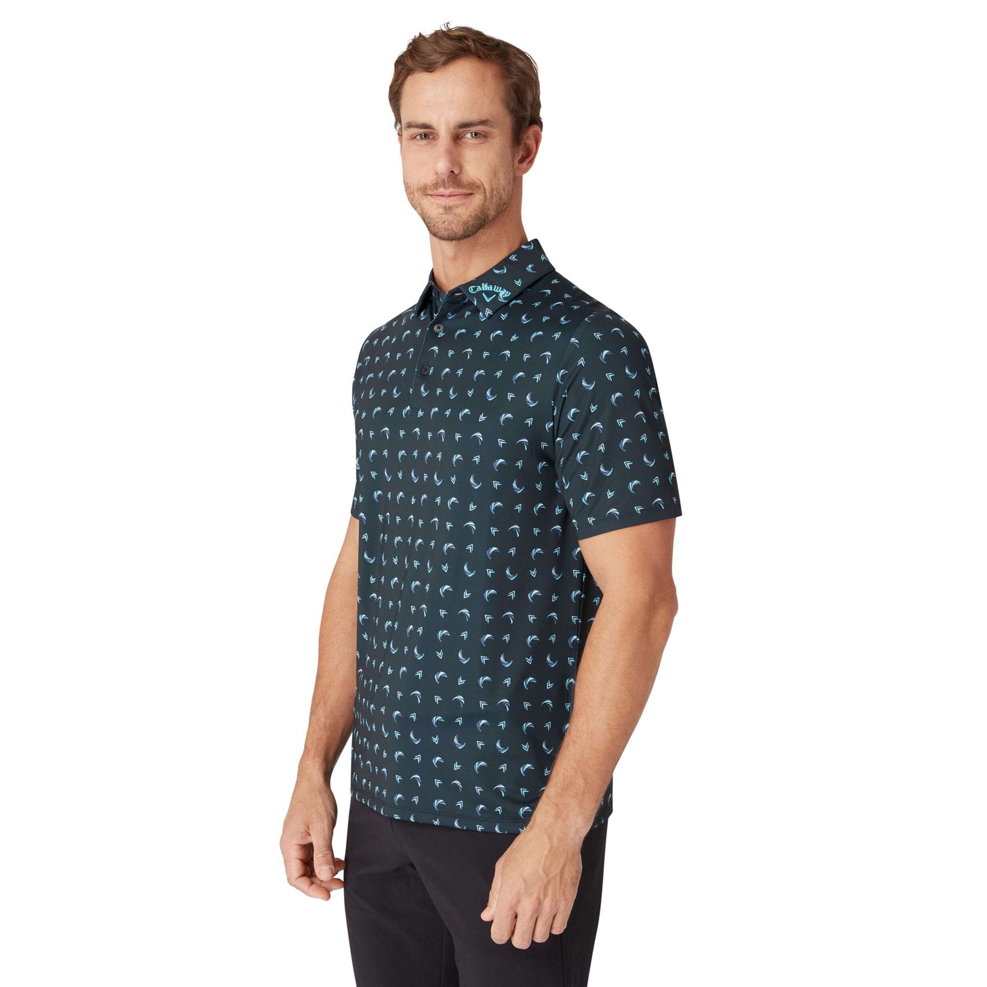Callaway Golf Swing Chev Polo Shirt Caviar 002