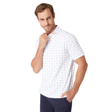 Callaway Golf Swing Chev Polo Shirt Bright White 100