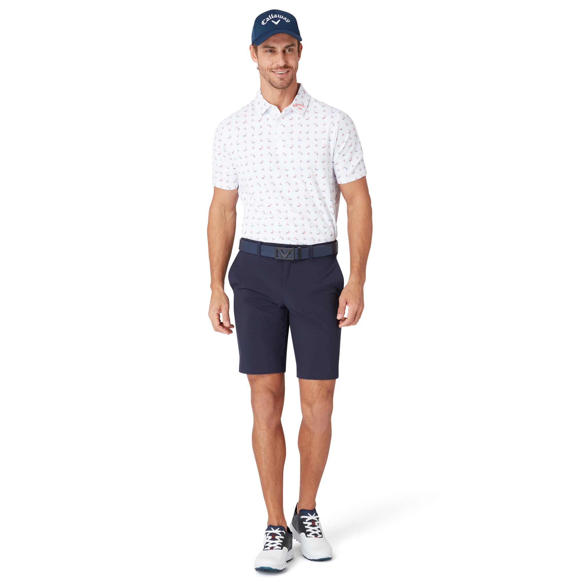 Callaway Golf Swing Chev Polo Shirt Bright White 100