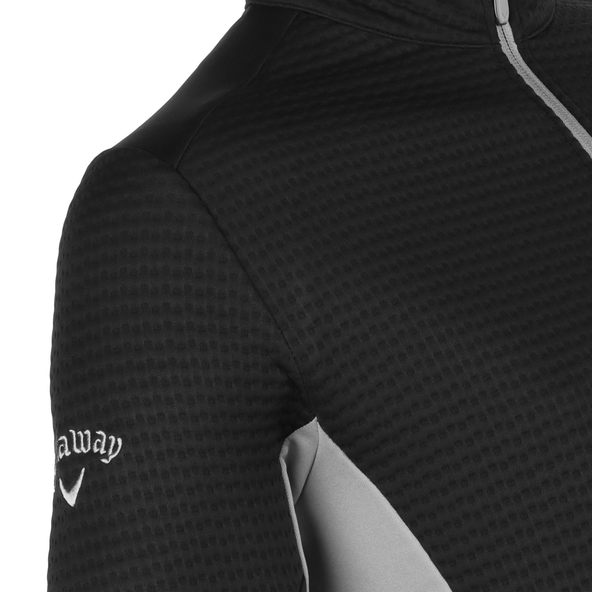 Callaway Golf Textured 1/4 Zip Caviar 002