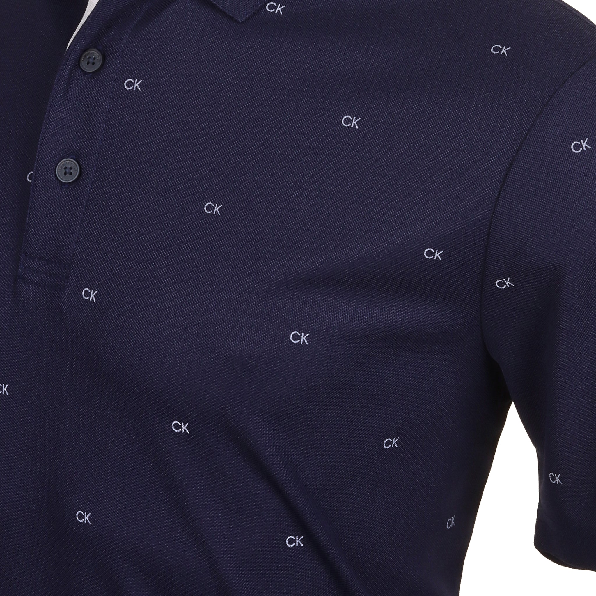 Calvin Klein Golf CK Monogram Shirt Evening Blue