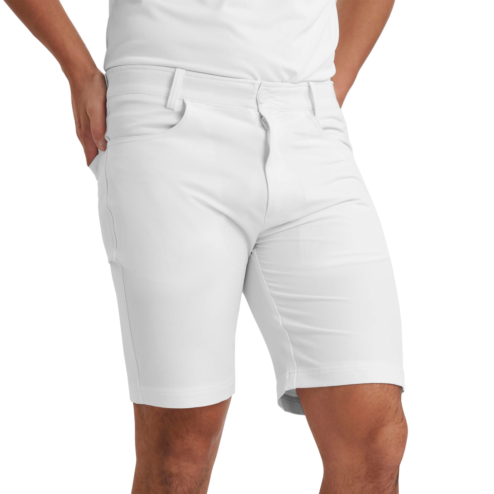 Calvin Klein Golf Impact Shorts - White - CKMS25953-White