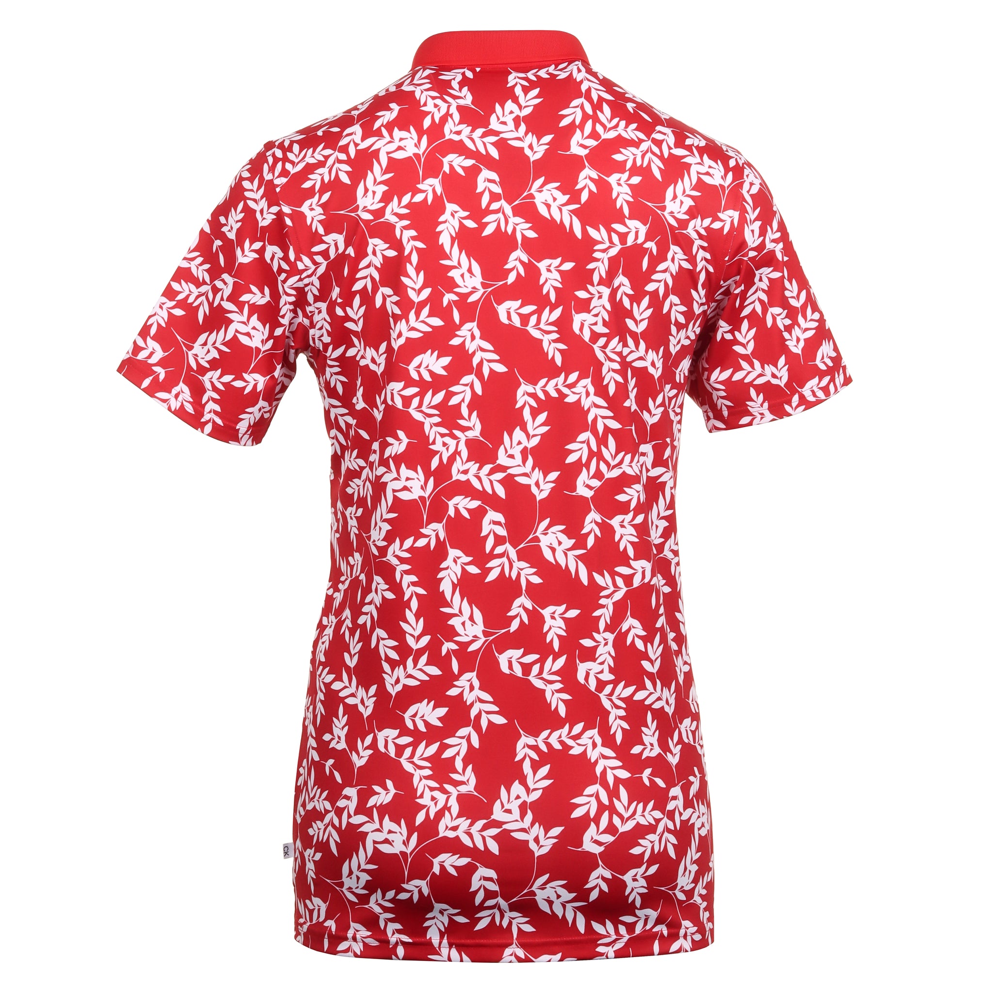 Calvin Klein Golf Leaf Print Shirt Red/White