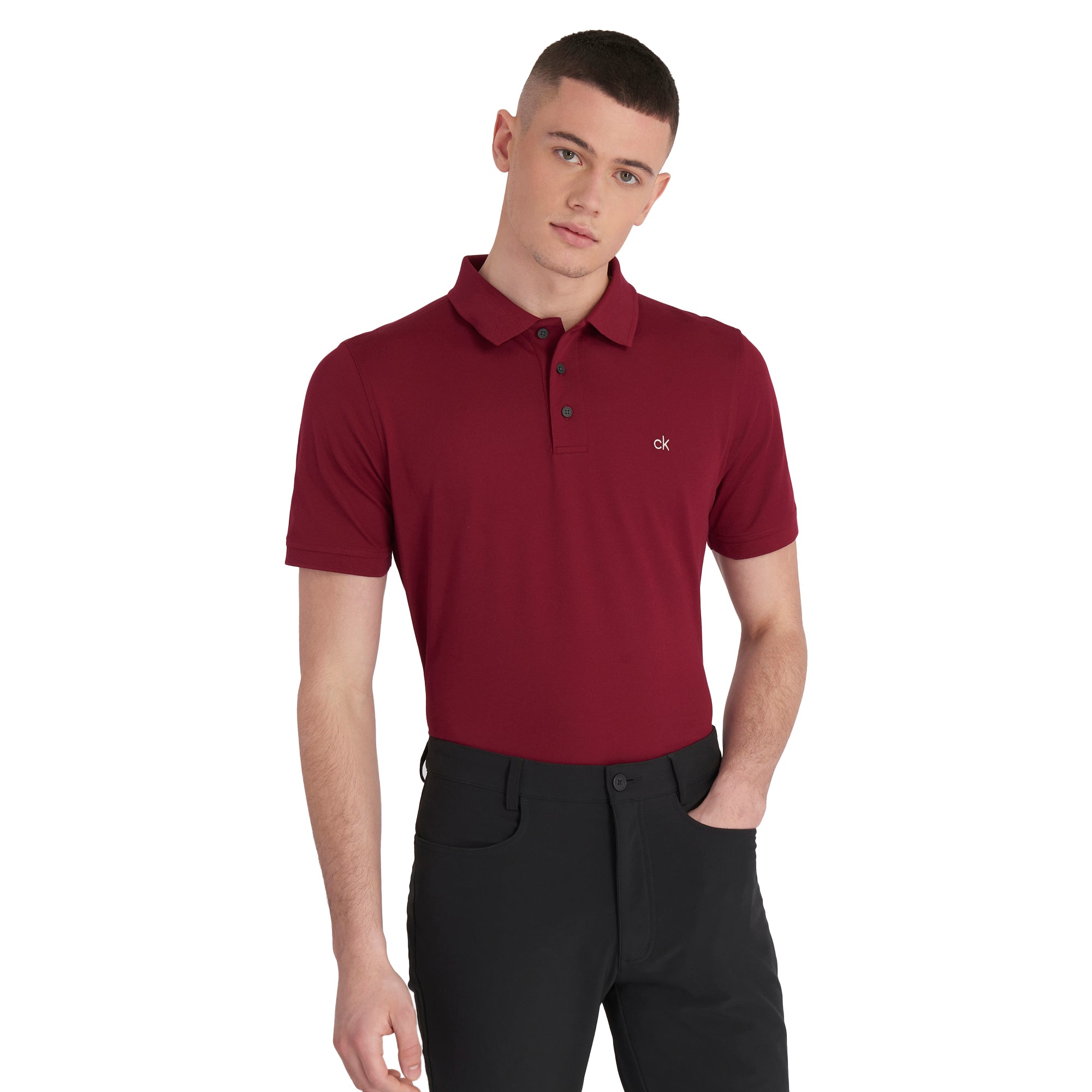 Calvin Klein Golf Planet Shirt Burgundy