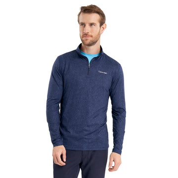 Calvin Klein Golf Printed Newport 1/2 Zip Navy