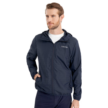 Calvin Klein Golf Printed Windbreaker Jacket Navy